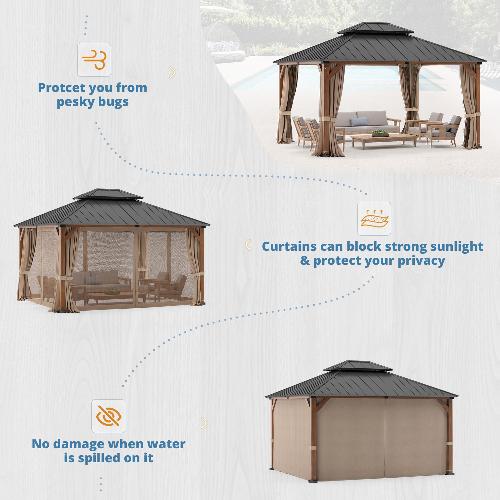 Yurevna KKLT-BR-2 Wood-Resin-Gazebos - View #6