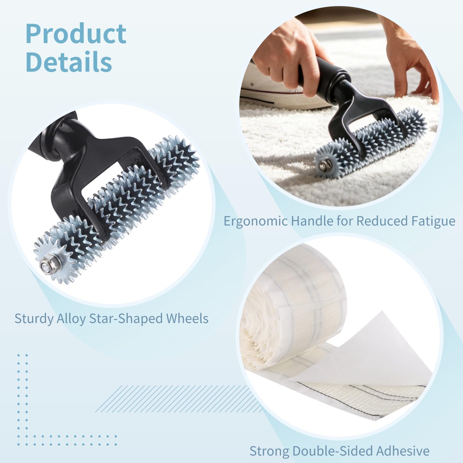 AOIZGMY Carpet Repair Kit with Five Point Seven Inch Star Wheel Seam ...