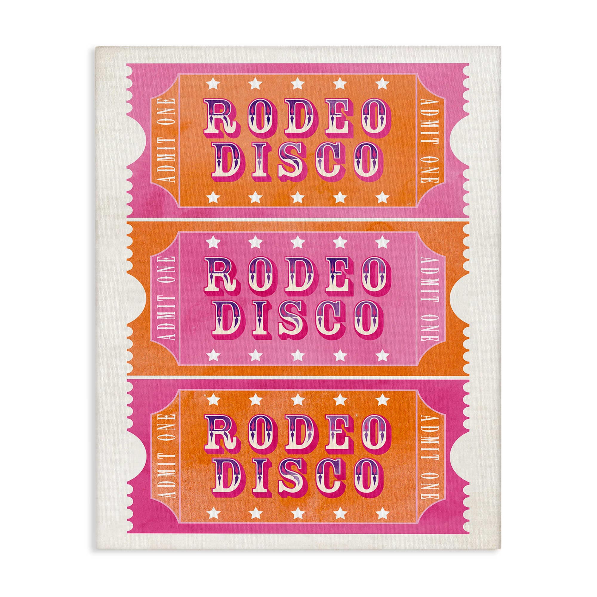 Stupell Industries BS-191-CN-24X30 Rodeo Disco Ticket Stubs Canvas Wall Art By Susan Arnot 24 x 30