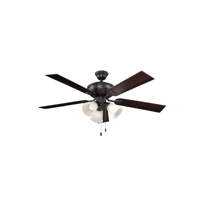 Harbor Breeze Sailor Bay 52 In Bronze Led Indoor Downrod Or Flush Mount Ceiling Fan With Light 5 Blade The Fans Department At Com - What Size Bulbs Do Hampton Bay Ceiling Fans Use