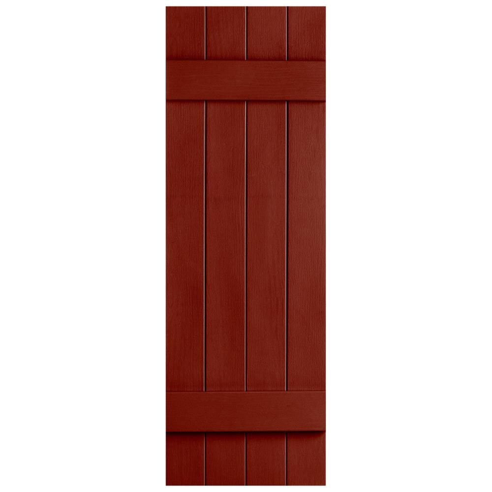 Alpha 14.31-in W x 47-in H Red Paintable Board and Batten Exterior 