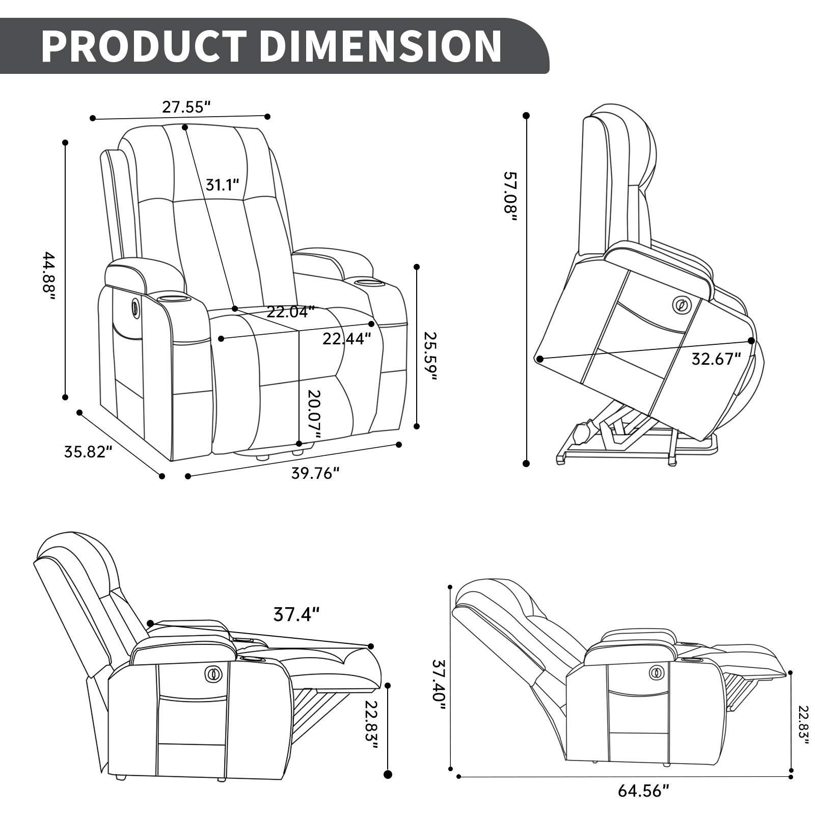 Clihome CL-3205888 recliners - View #13