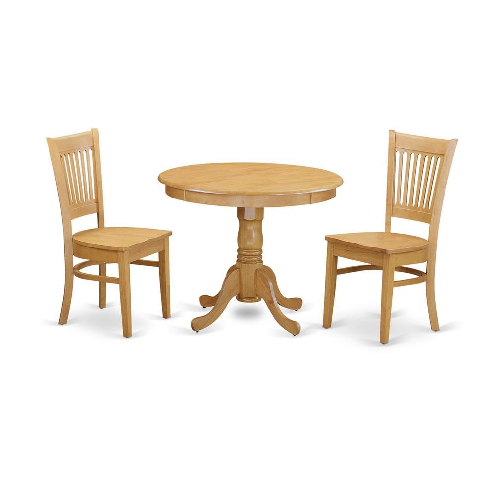 East West Furniture ANVA3-OAK-W Dining-Sets - View #4