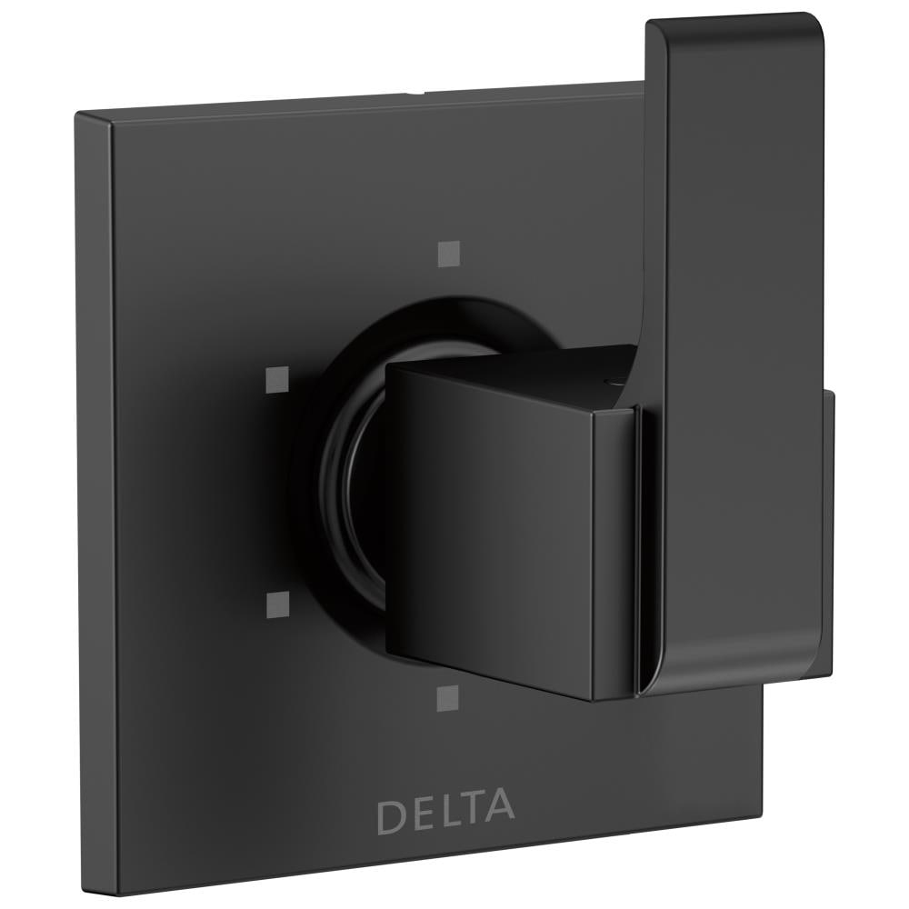 Delta T11967-BL Ara Matte Black 2.5-Inches Universal Bathtub/Shower Diverter 0.5-Inches -ID