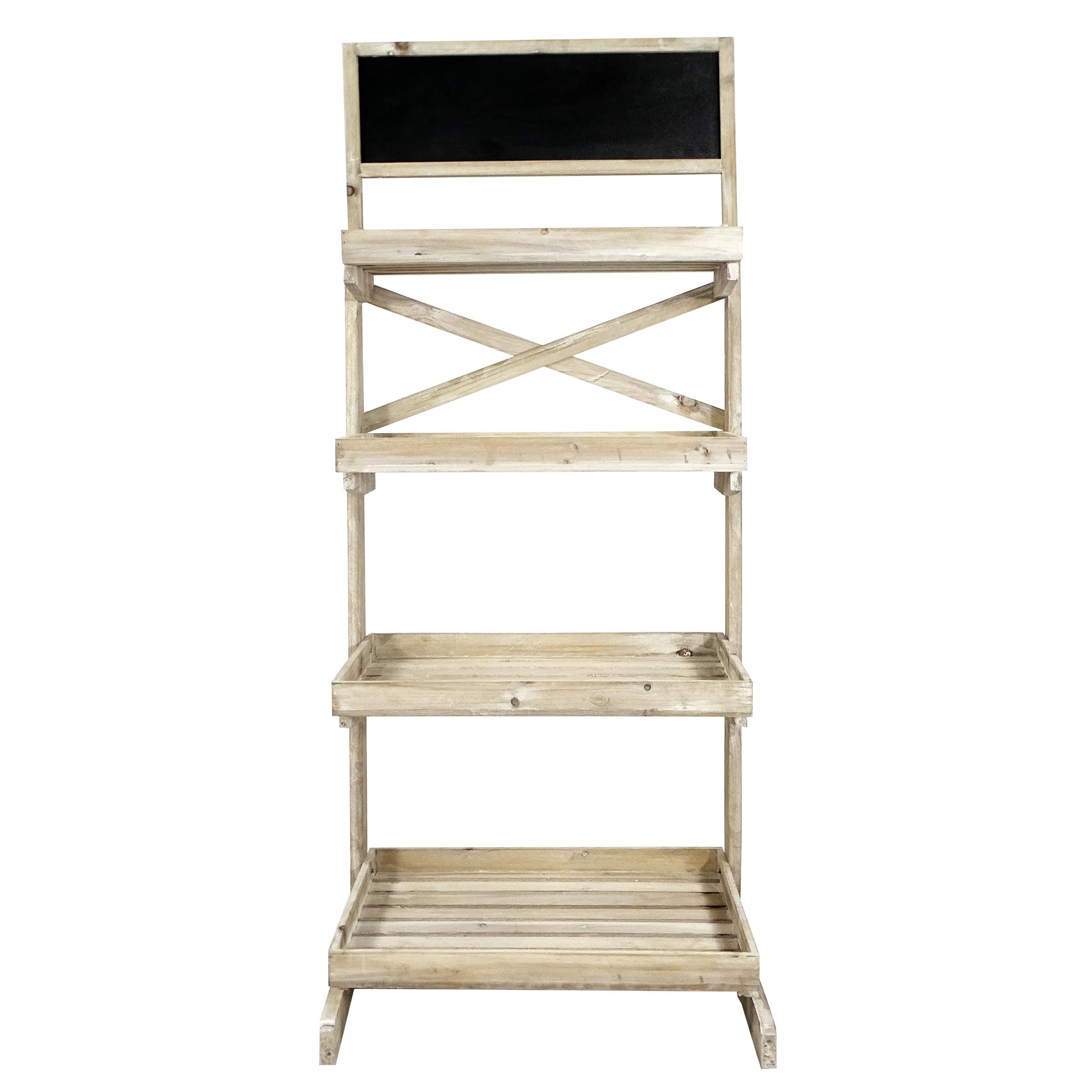 Alpine Corporation MBB164 50-Inches H x 15-Inches W Weathered finish Indoor/Outdoor Rectangular Wood Plant Stand