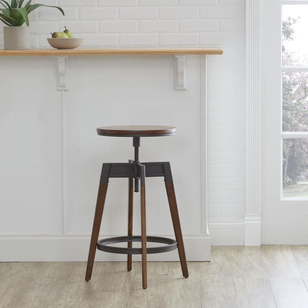 Guttenberg adjustable height swivel store bar stool