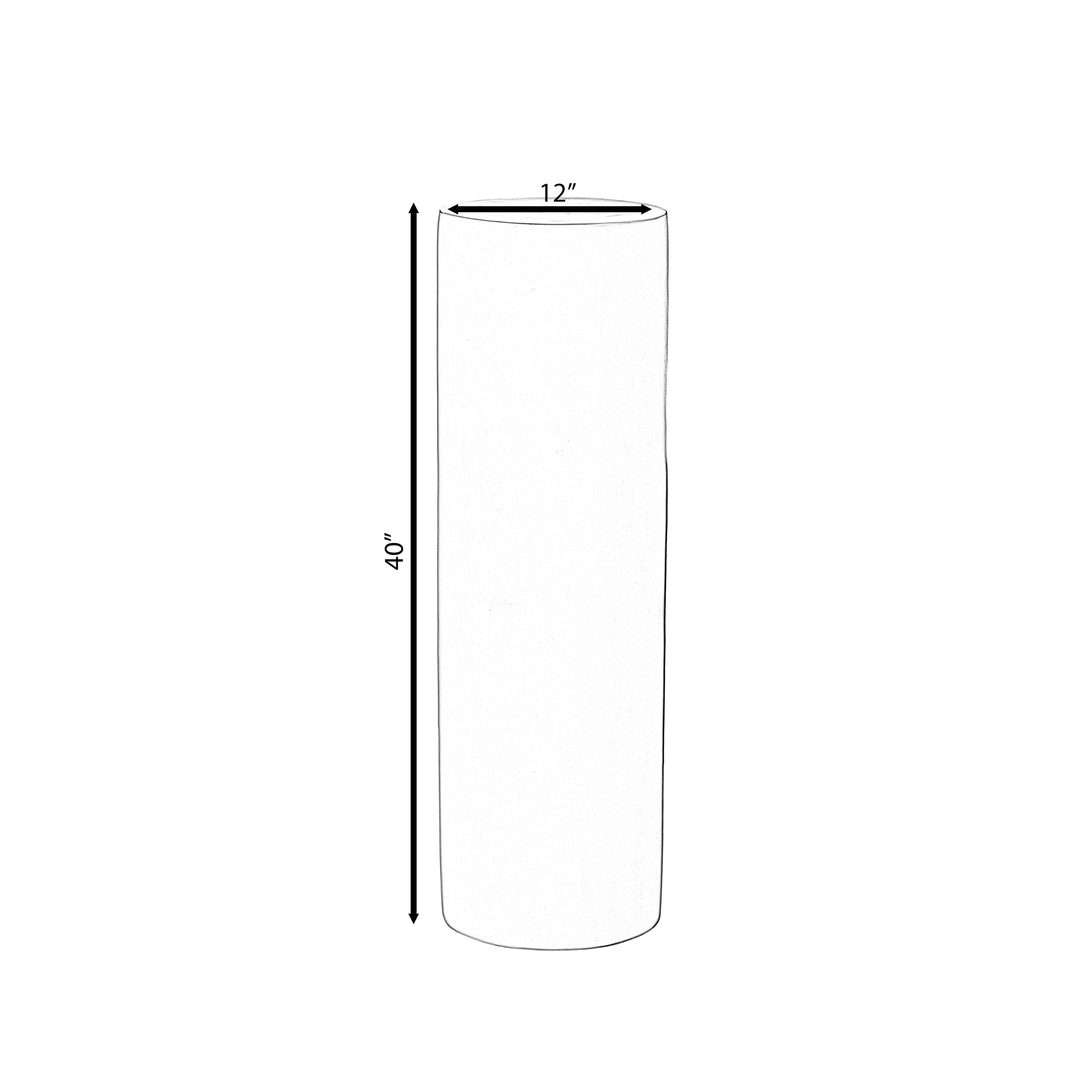 Tall White Fiberglass Cylinder Pedestal Stand