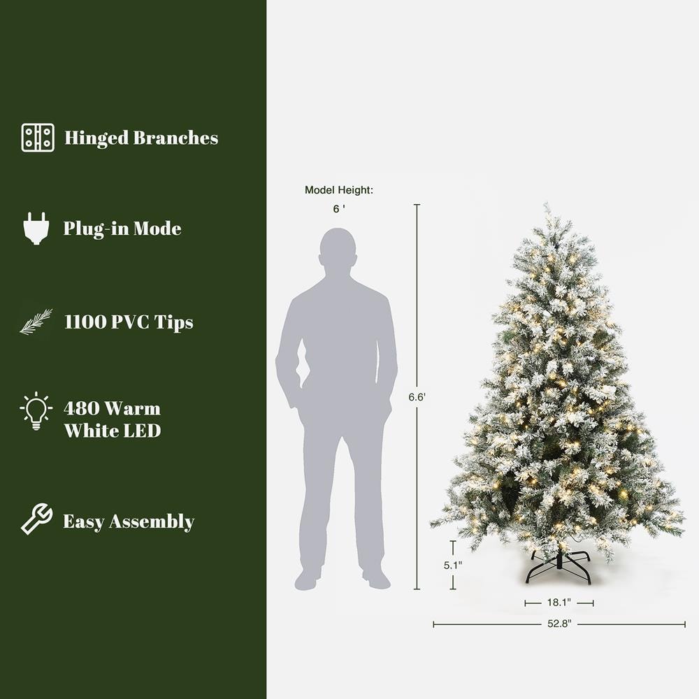 LuxenHome WHAP2095-6FT Artificial-Christmas-Trees - View #2