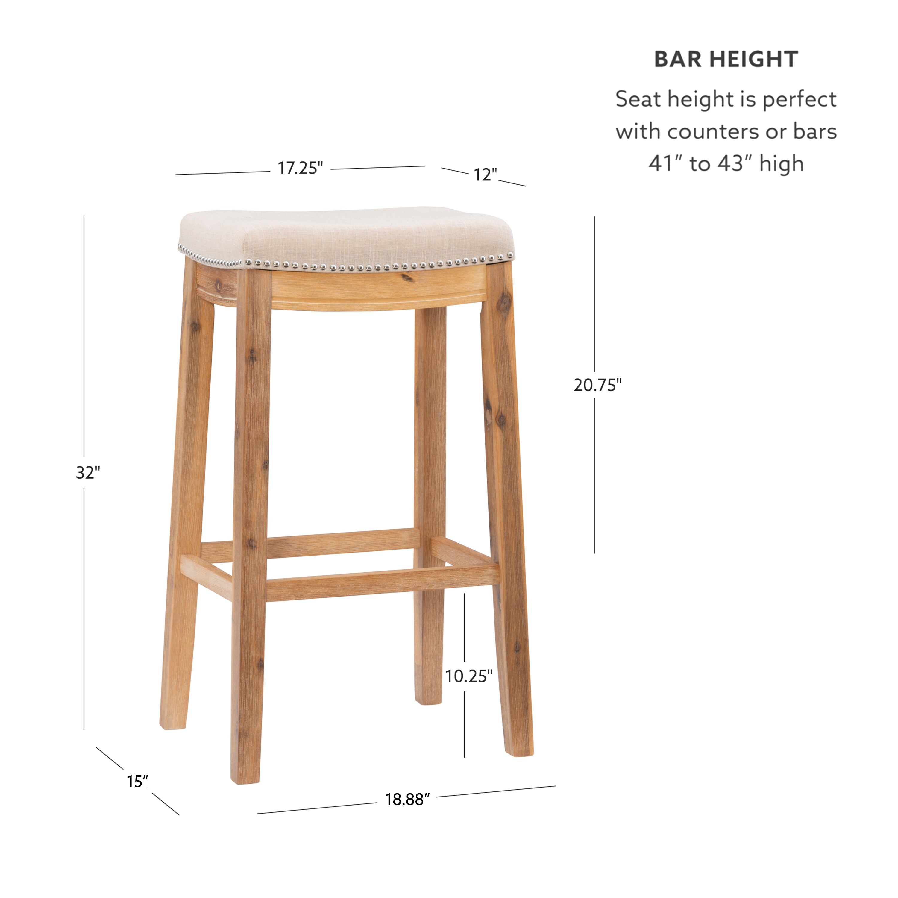 Linon BS215NAT01 stools - View #11