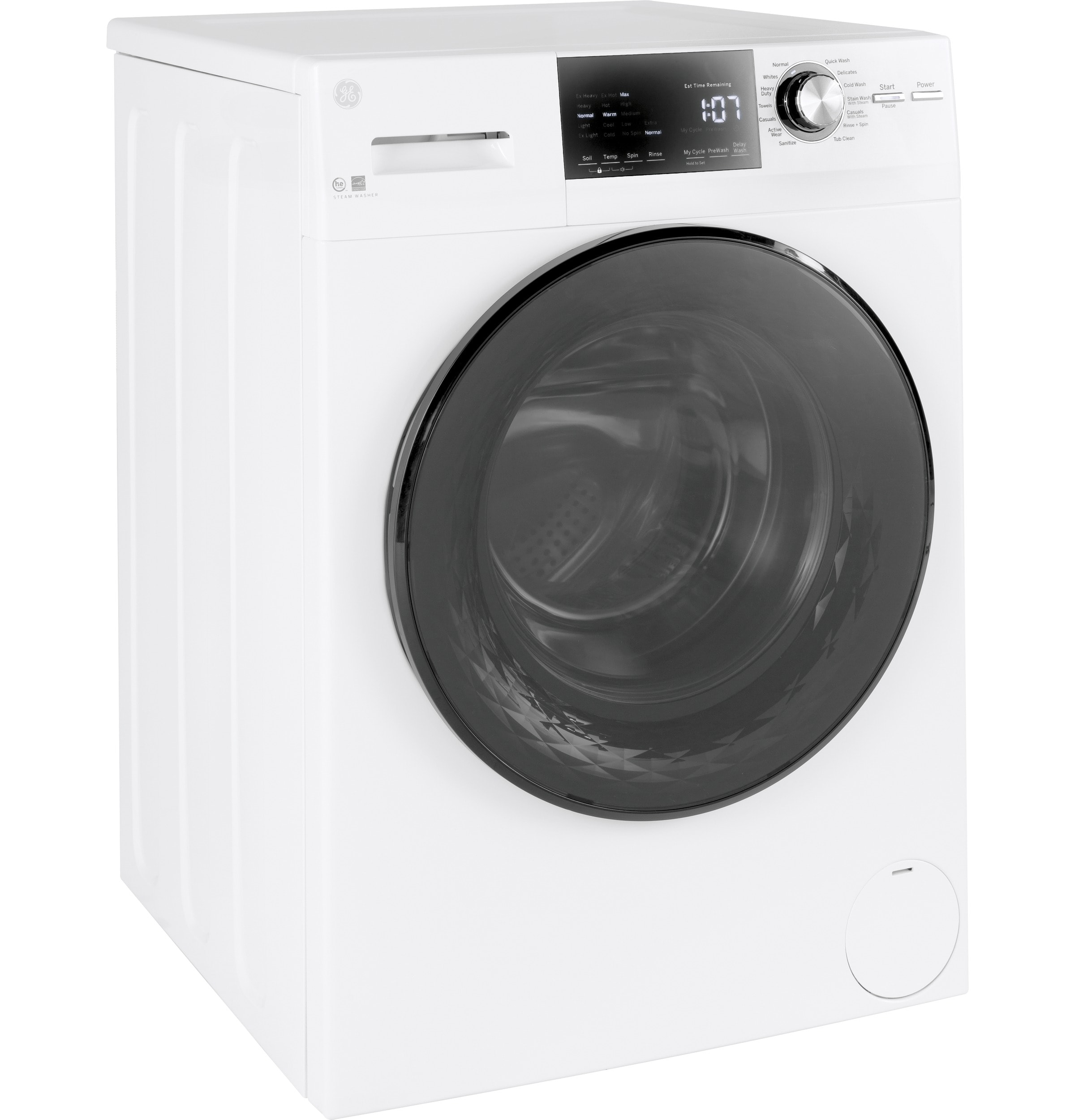 GFW490RSKWW by GE Appliances - GE® 4.9 DOE cu. ft. Capacity RightHeight™  Front Load ENERGY STAR® Washer with Steam