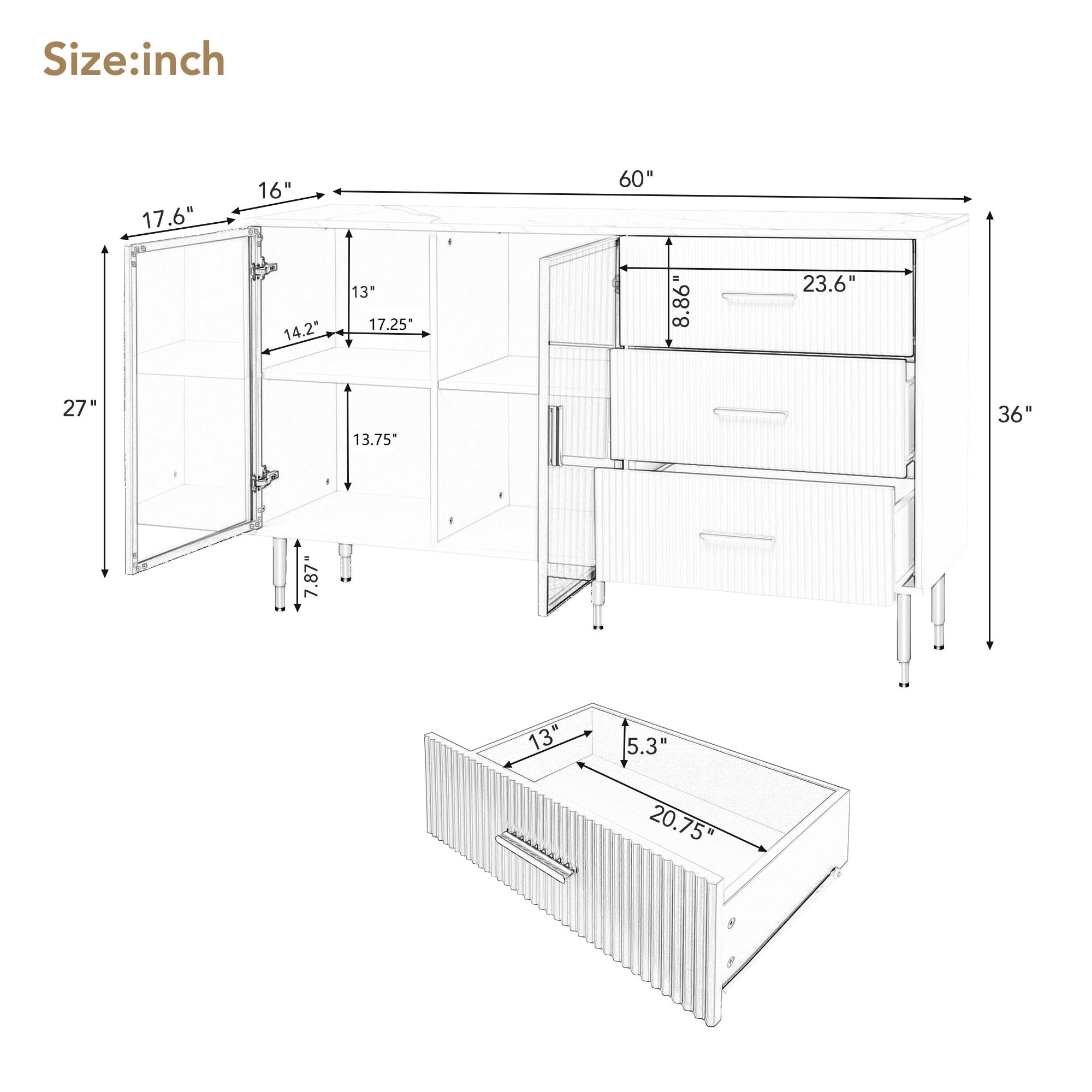 Qualler TRAPR0010K Dining-Kitchen-Storarge - View #9