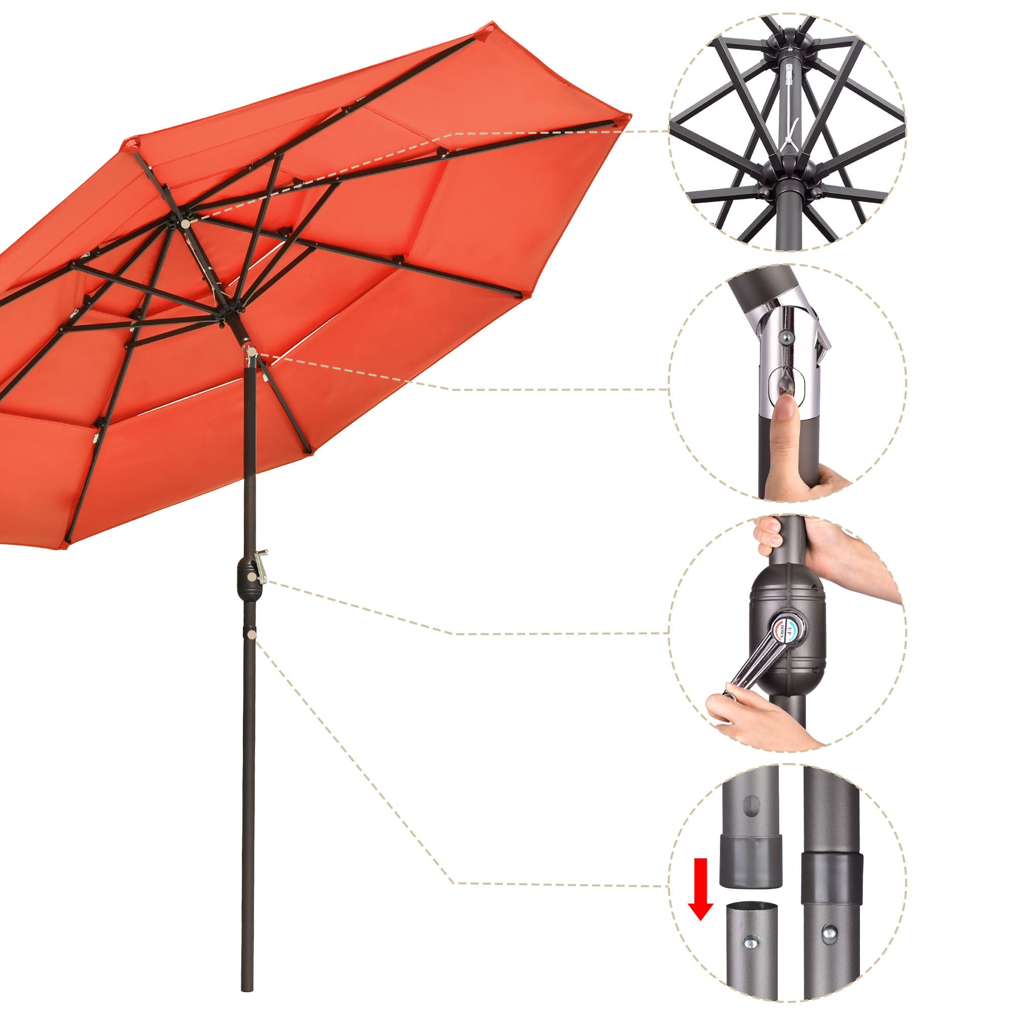 Yescom 07UMBSET012-10FT-LO Umbrellas-2 - View #2