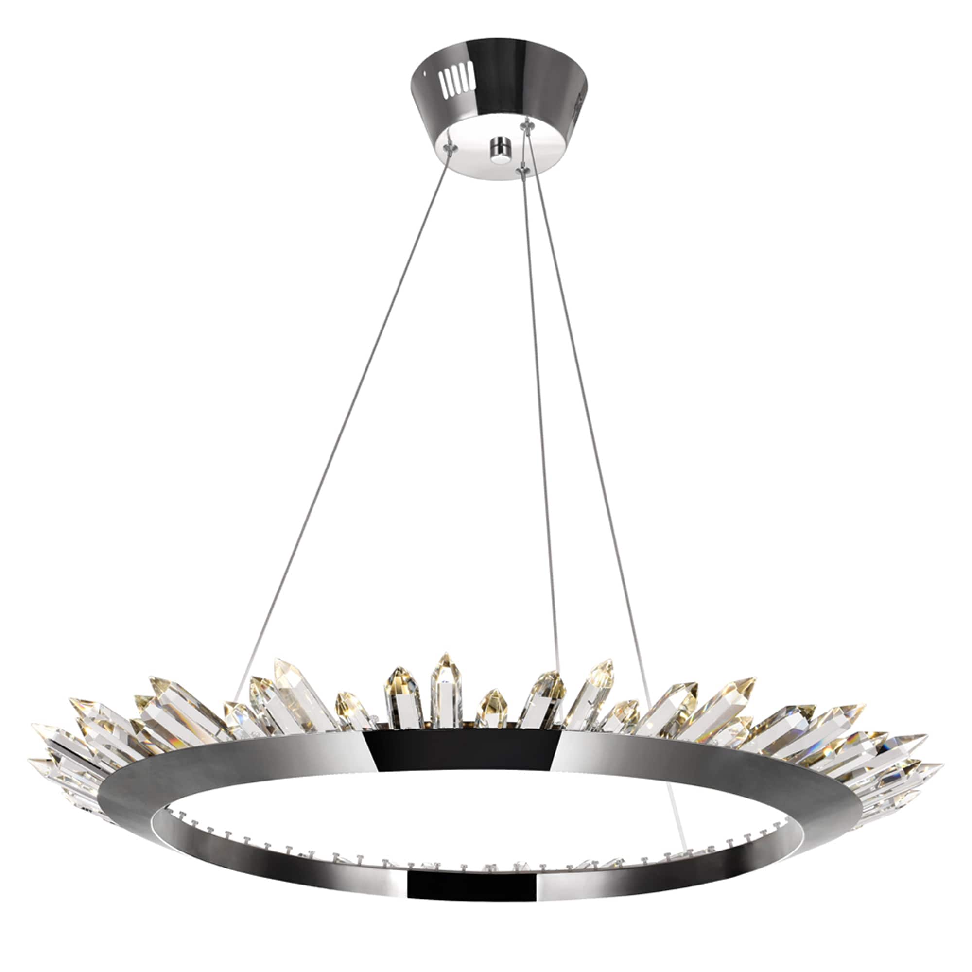 CWI Lighting 1108P32-613 Arctic Queen Polished Nickel Modern/contemporary Integrated LED For Use in Bathrooms, Bedrooms, Dining Rooms, Foyers, Kitchens, Living Rooms Chandelier