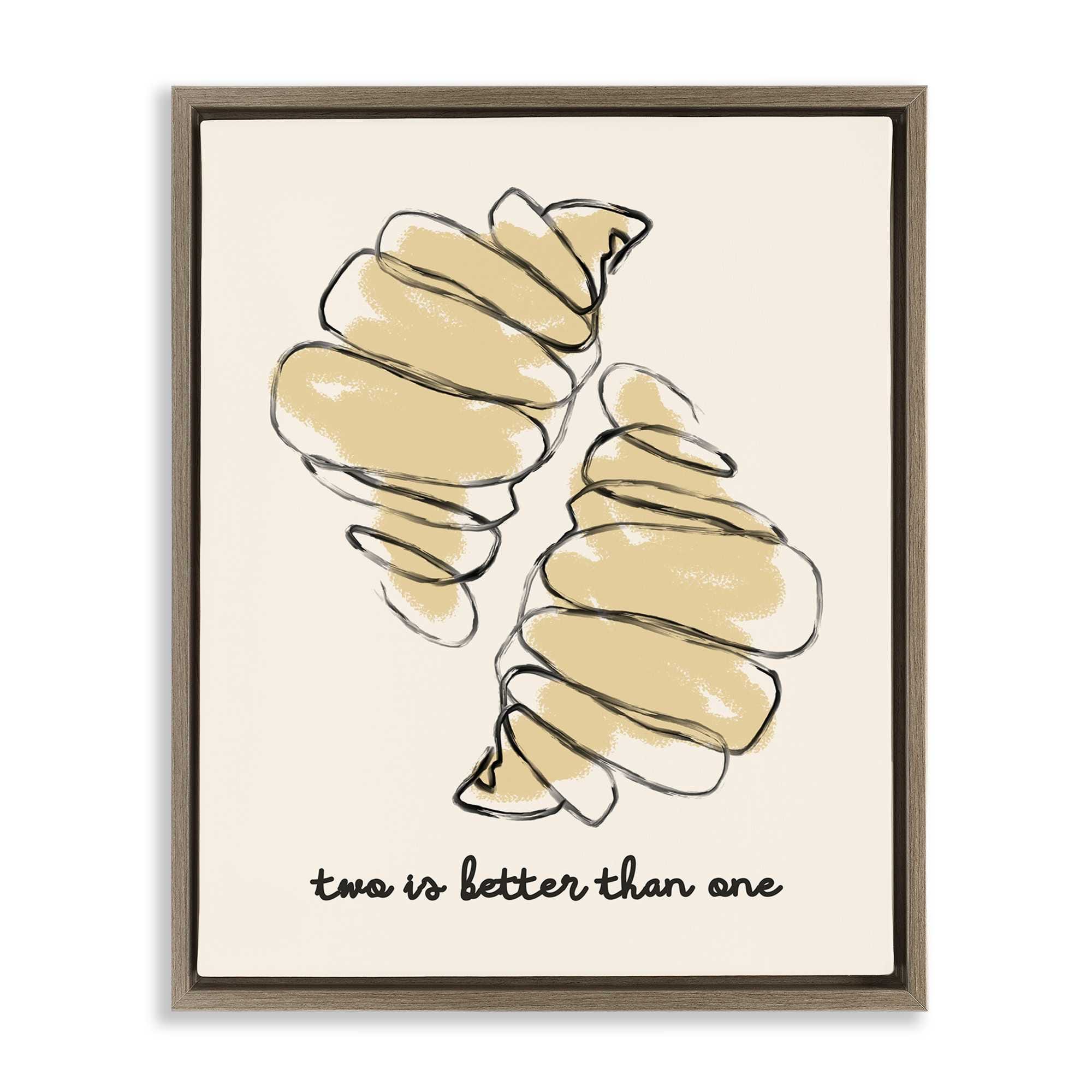 Stupell Industries BT-131-FFE-24X30 Croissants with French Phrase Floating Frame design by Lil' Rue