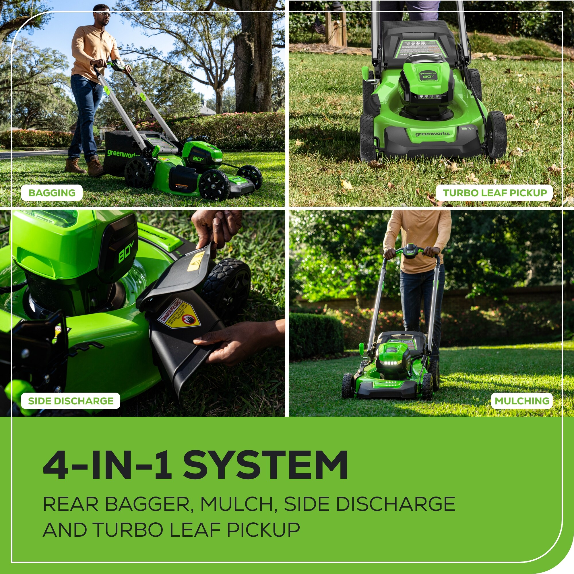 Greenworks MO80L415 Cordless-Elec-Push-Mowers - View #5
