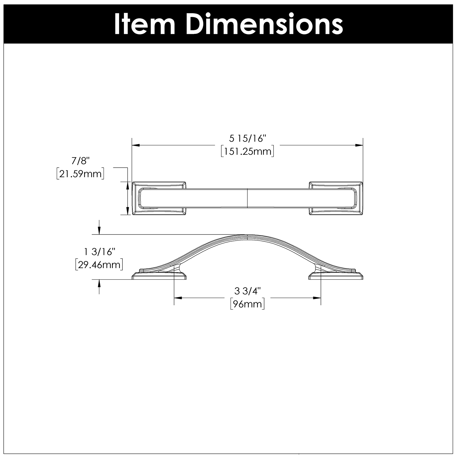 Hickory Hardware H078771CH-10B Cabinet-Pulls - View #4