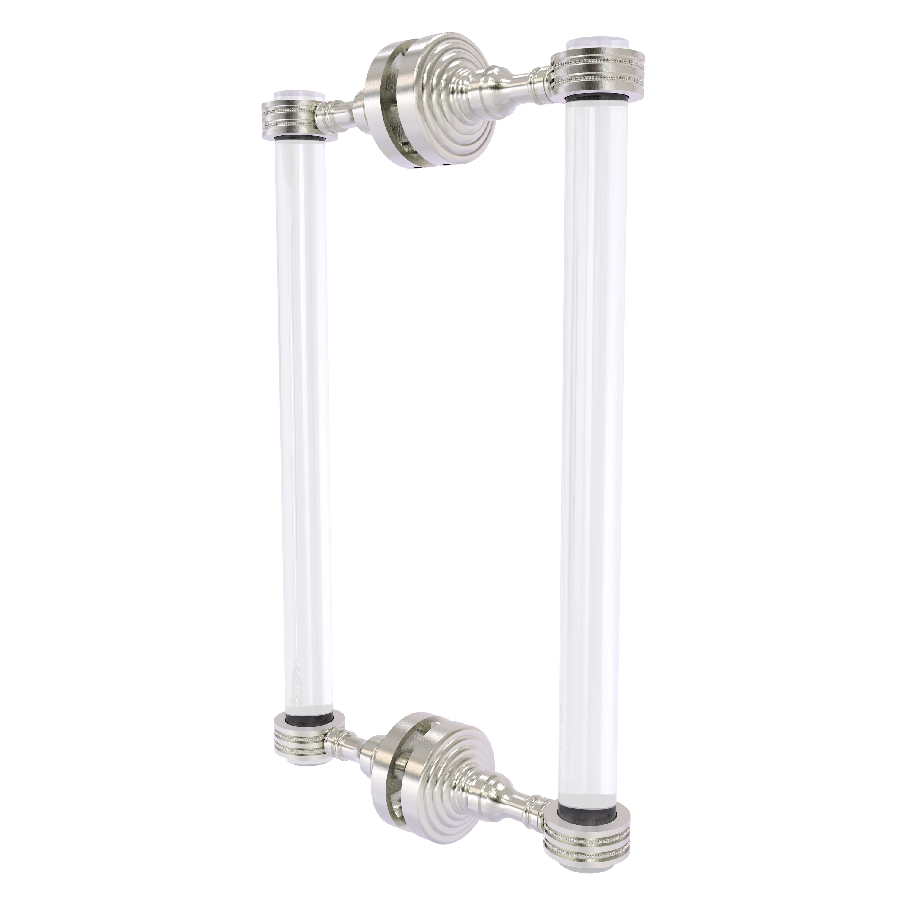 Allied Brass PG-406D-12BB-SN Satin nickel 12-Inches Hinged shower door Handle