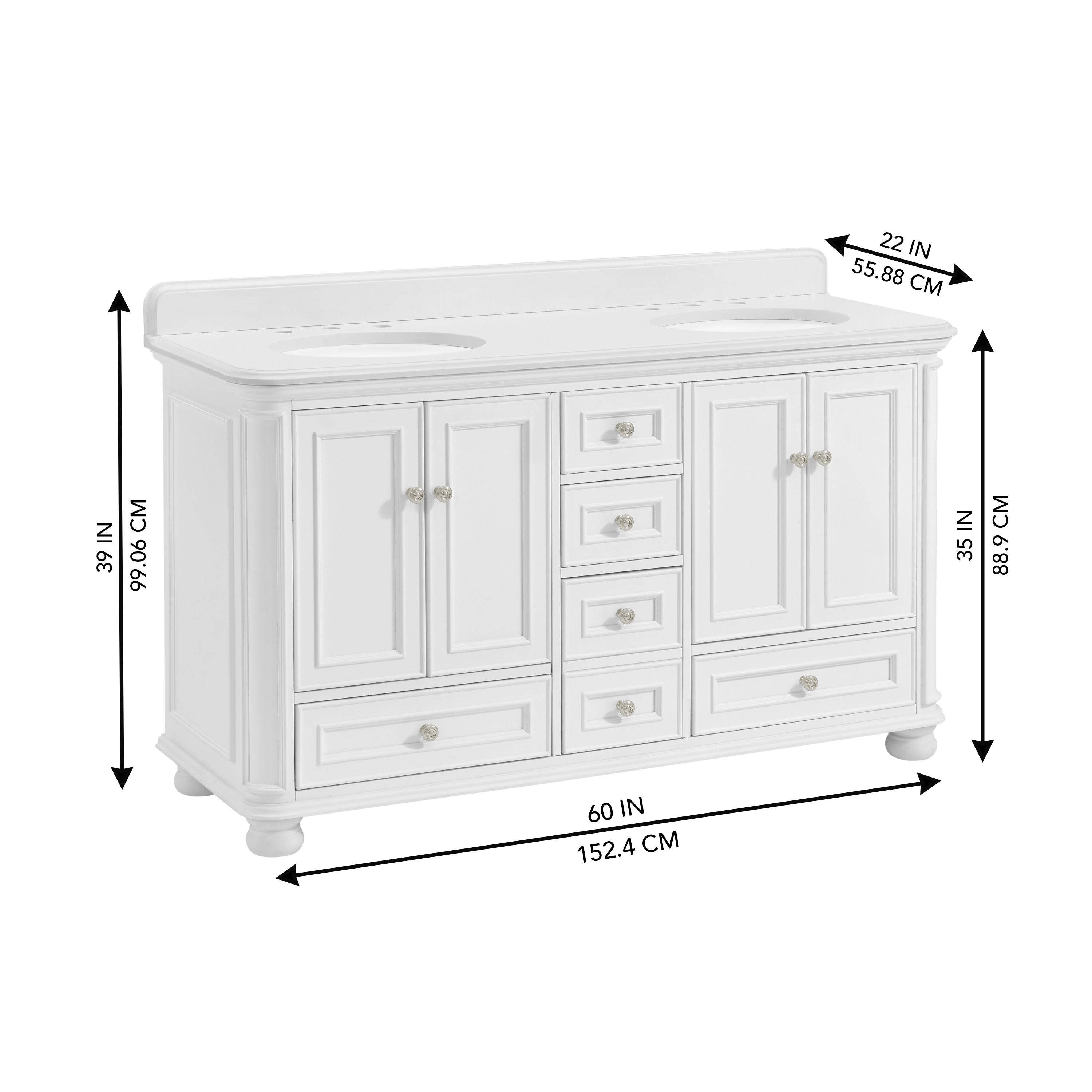 allen + roth 1116VA-60-201-901 Bath-Vanity-Combo - View #2