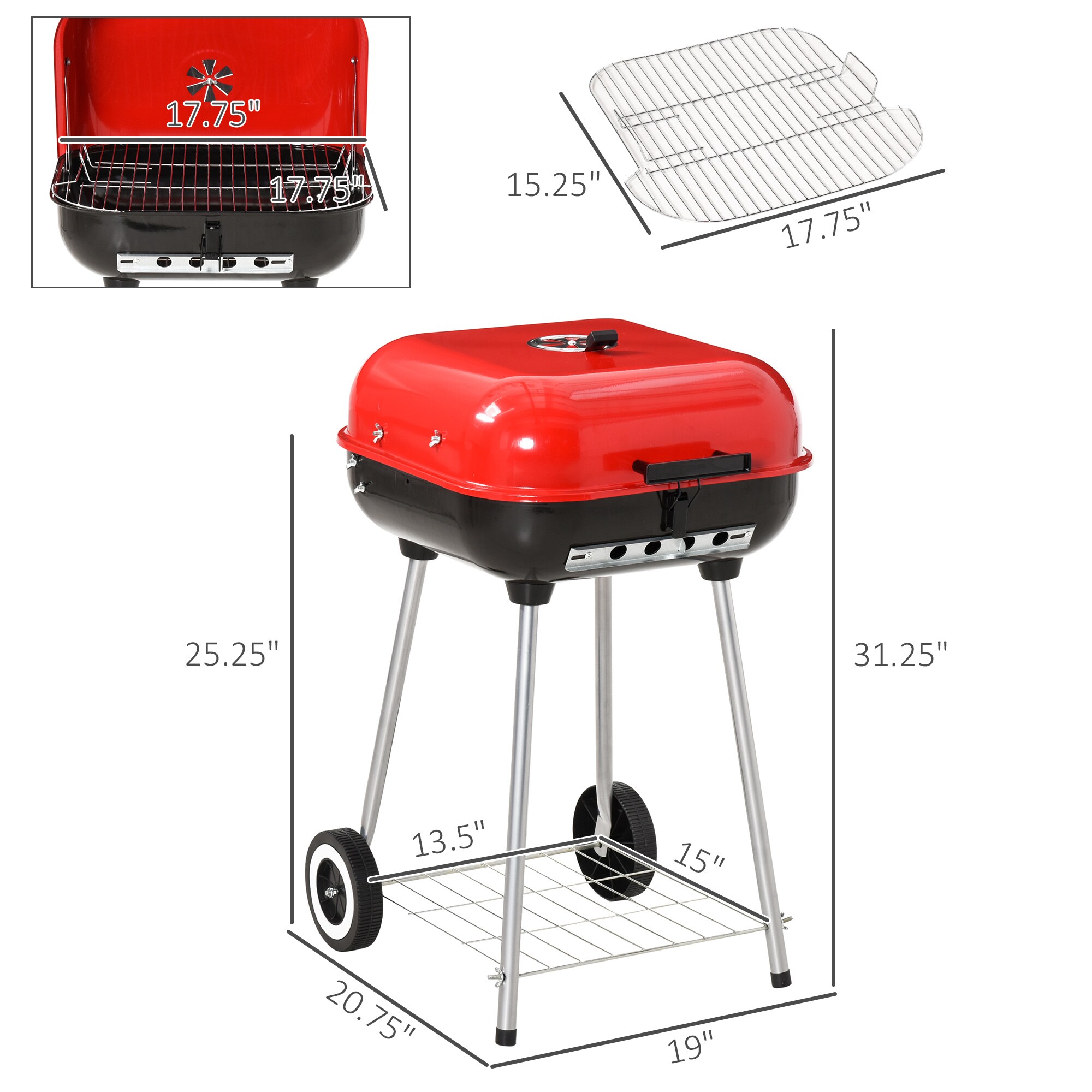 Maocao Hoom JL172505 Charcoal-Grills - View #2