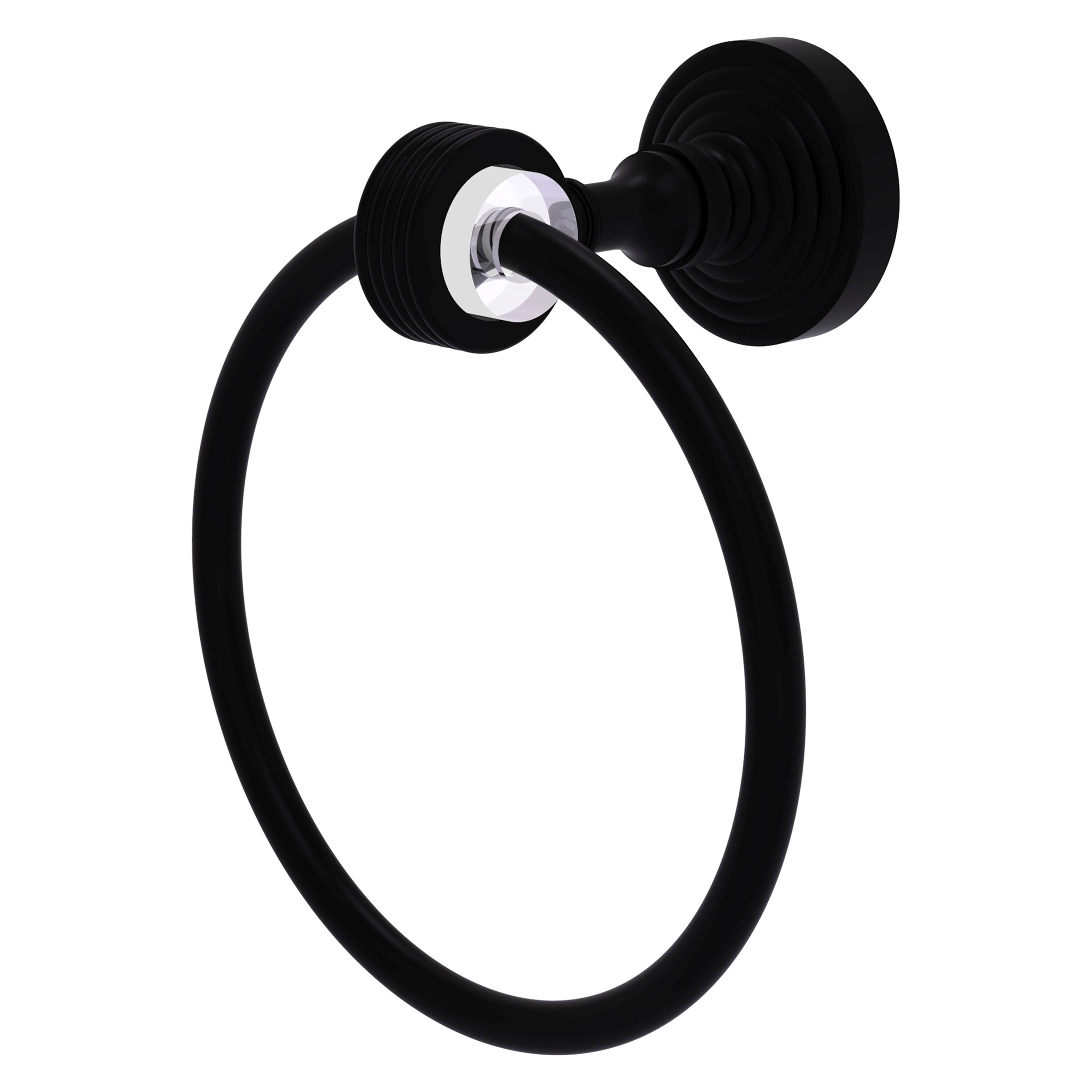 Allied Brass PG-16G-BKM Pacific Grove Matte Black Wall mount Single Towel Ring