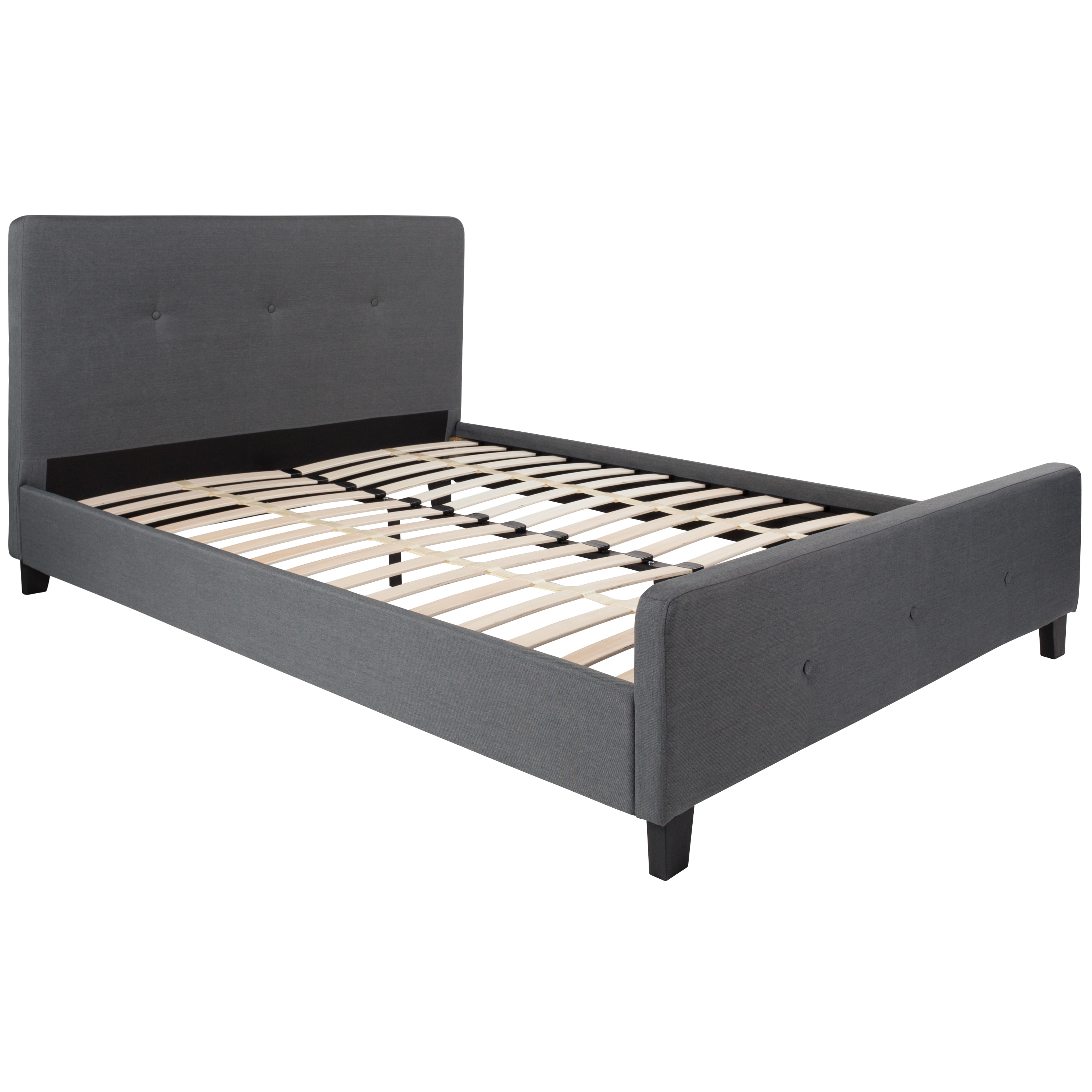 Flash Furniture 889142255130 Tribeca Dark Gray Queen Upholstered Platform Bed