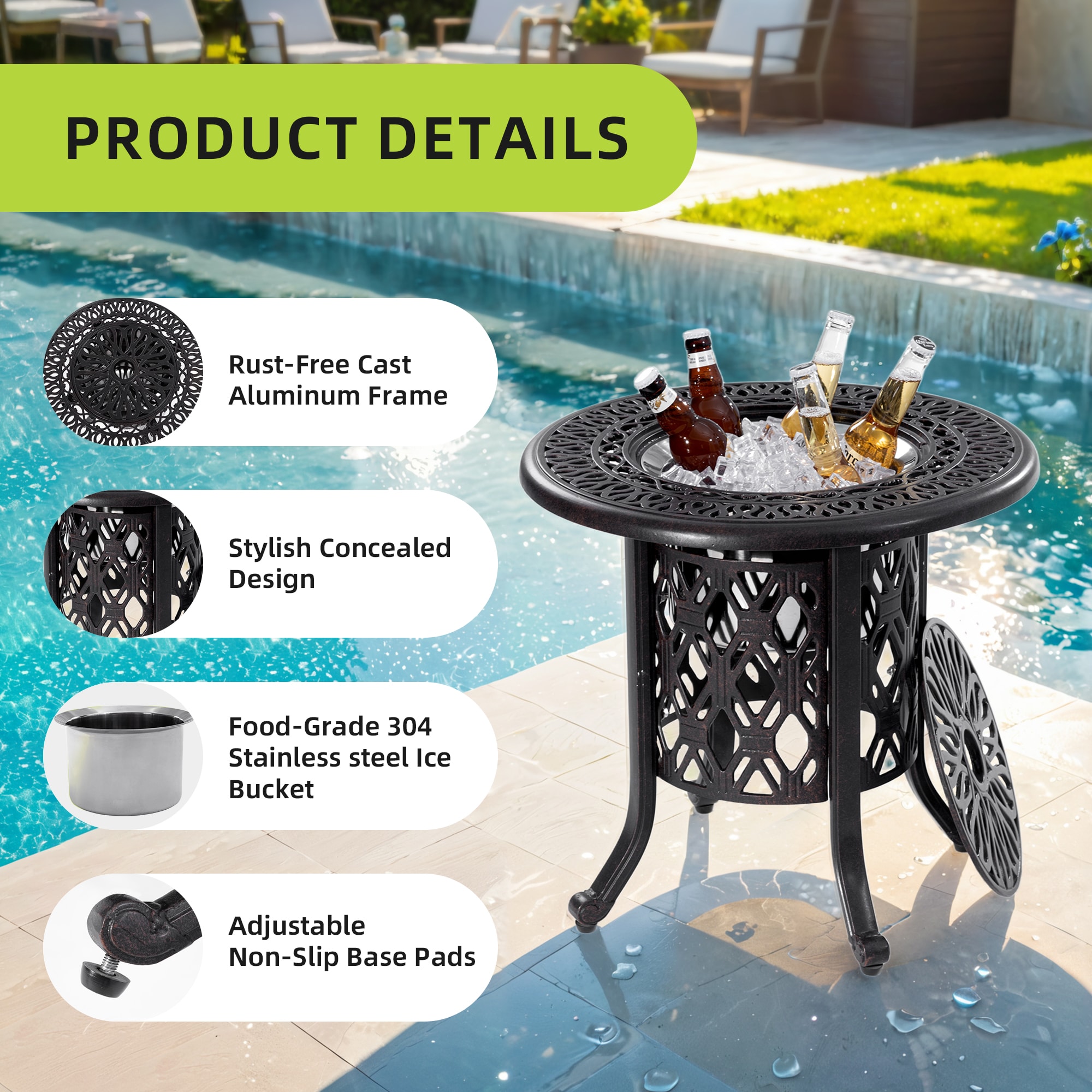 Forclover DASE-0425 Patio-Tables - View #5