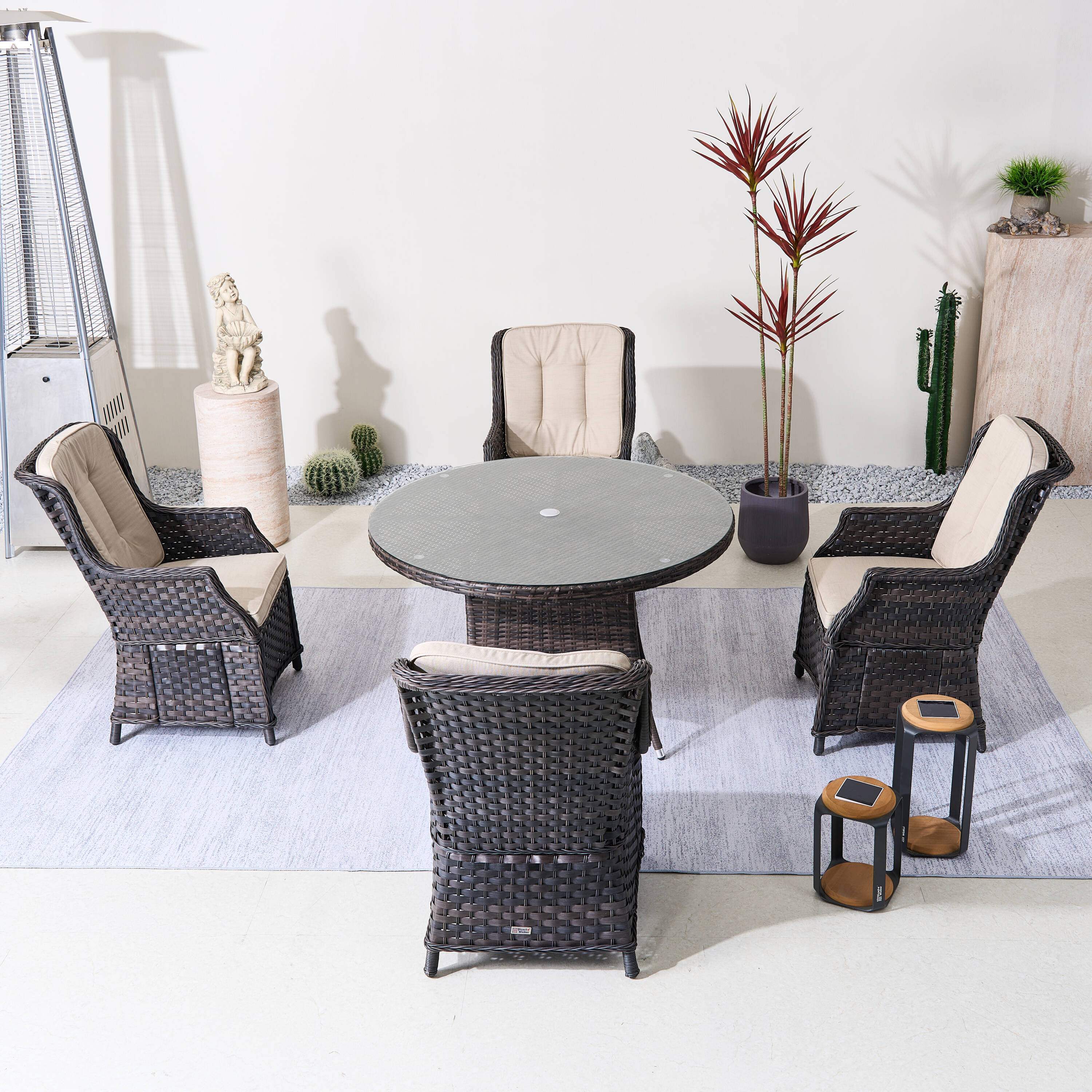 Direct Wicker DWD-4-010&1709-BR Patio-Dining-Sets - View #2