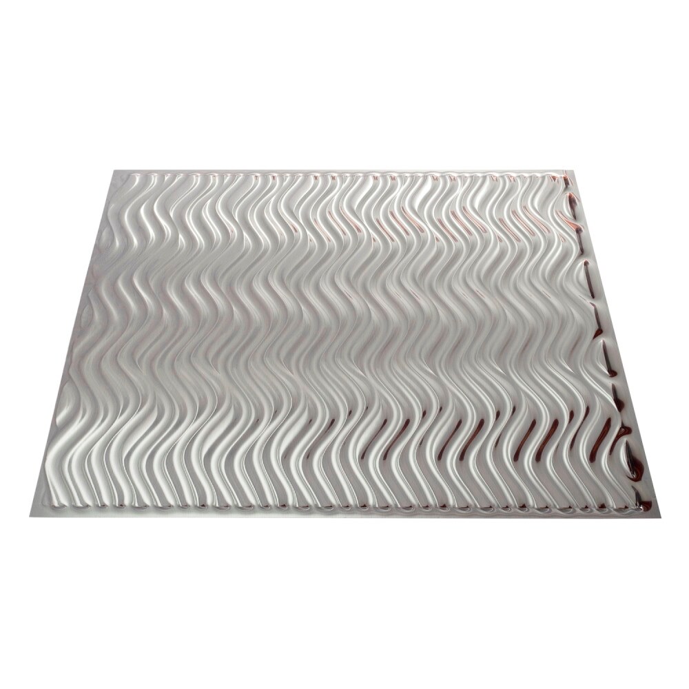 Fasade G71-08 24-in x 24-in Current Vertical Brushed Aluminum PVC Surface-mount Ceiling Tile (1-Pack, 4-sq ft / Case)