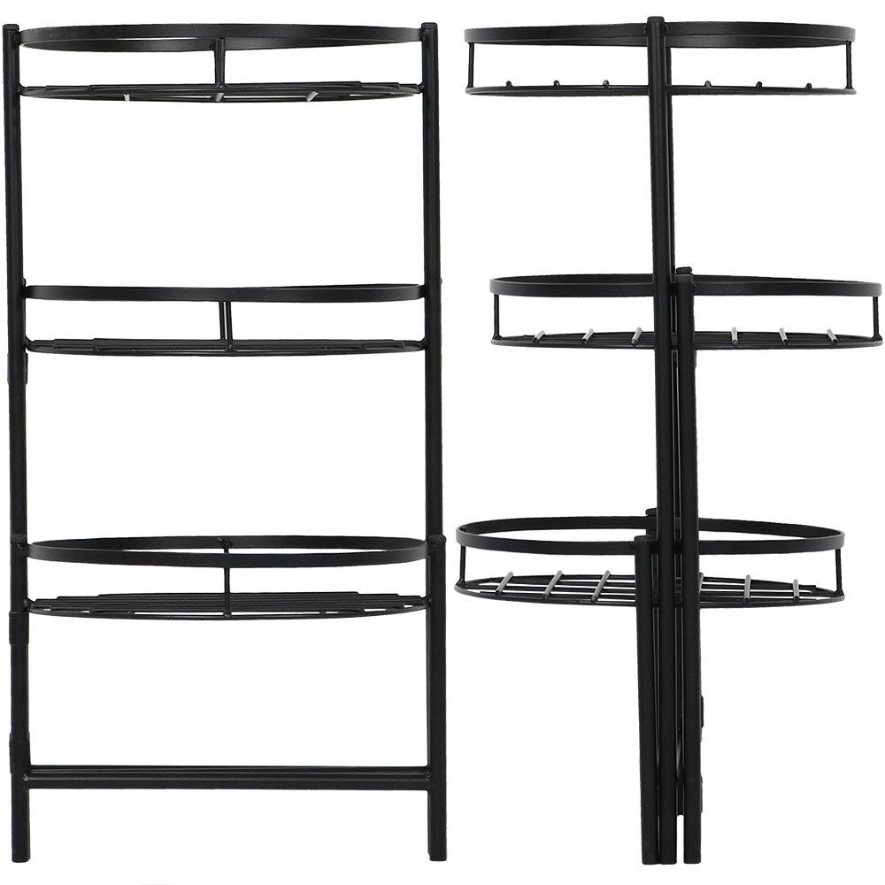 Black Iron 3-Tiered Indoor/Outdoor Plant Stand Set