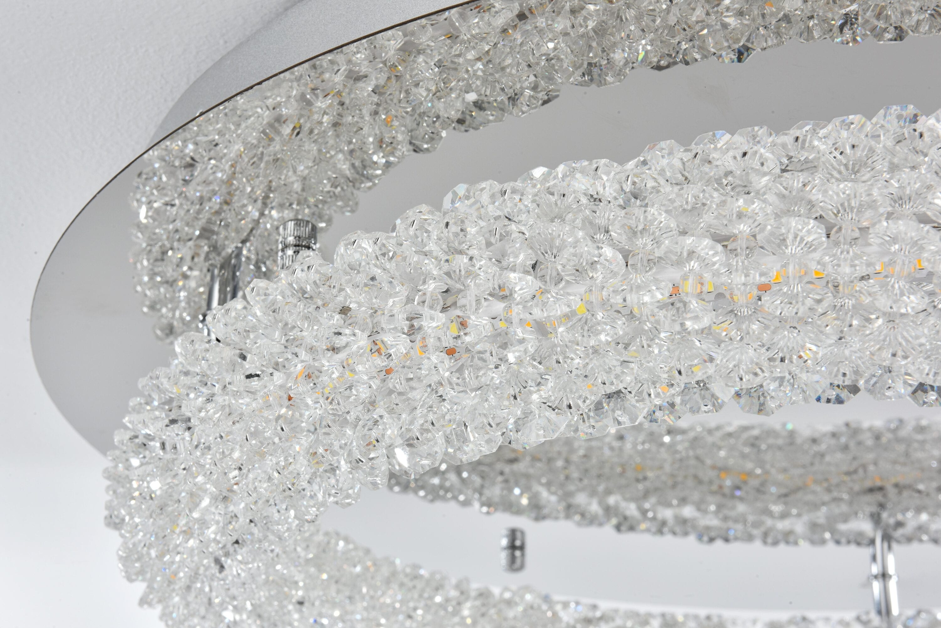 Bowen 26'' Chrome Crystal LED Flush Mount Light