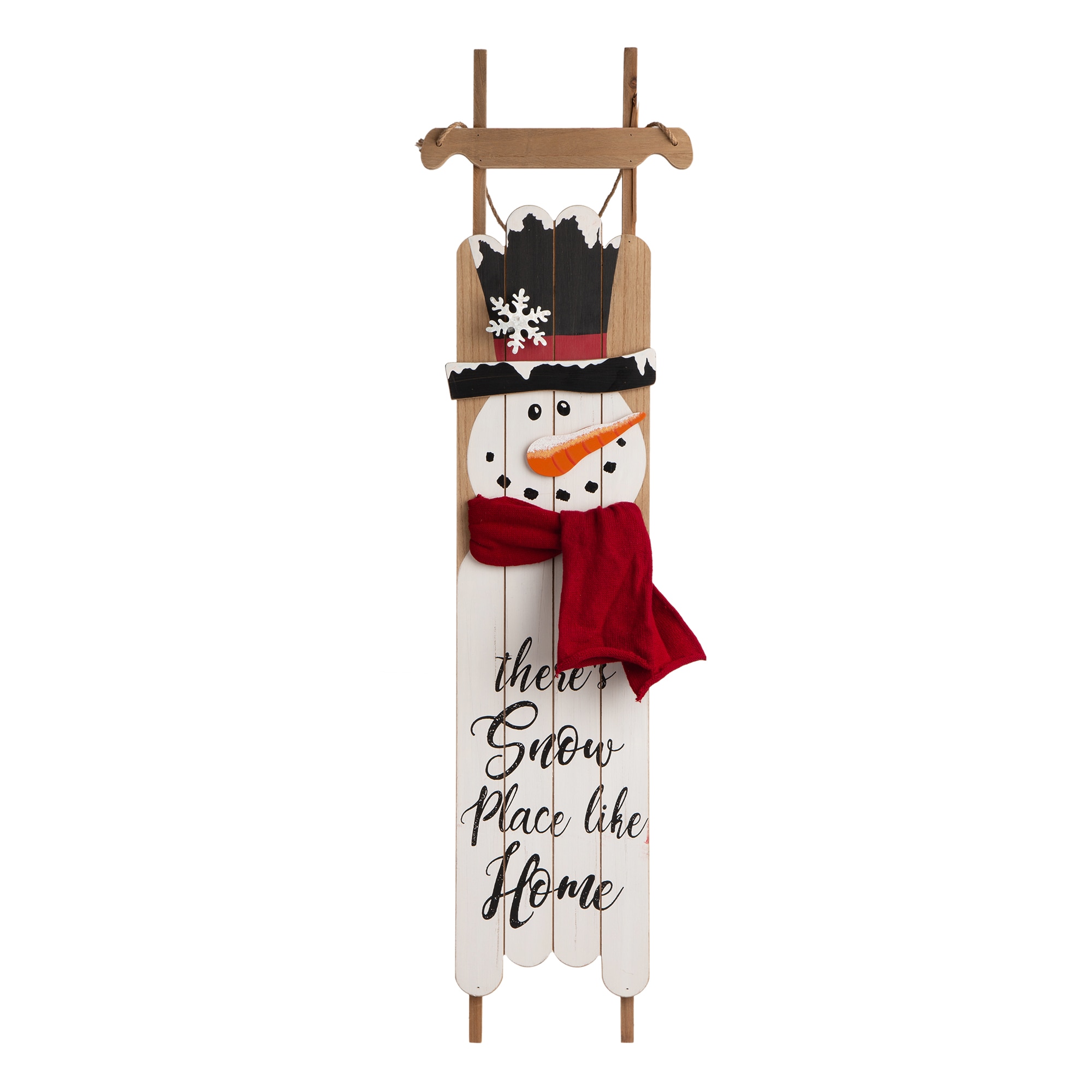 Glitzhome Christmas Snowman Family Table Decor 18 Inches Rustic Wooden  Snowman with Joy Table Ornaments Rustic Freestanding Decorative Snowman