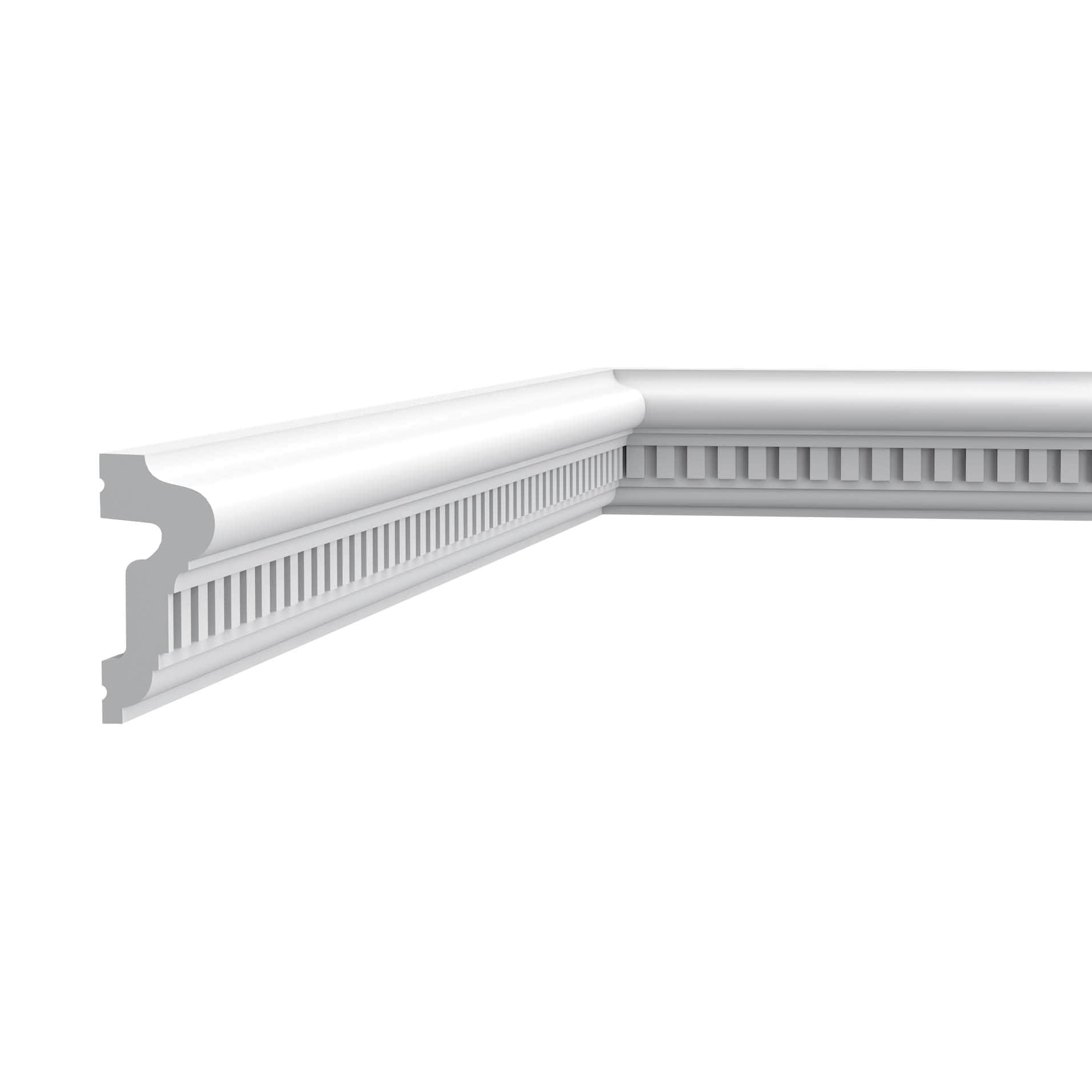 78-Inch White Polyurethane Dentil Panel Moulding