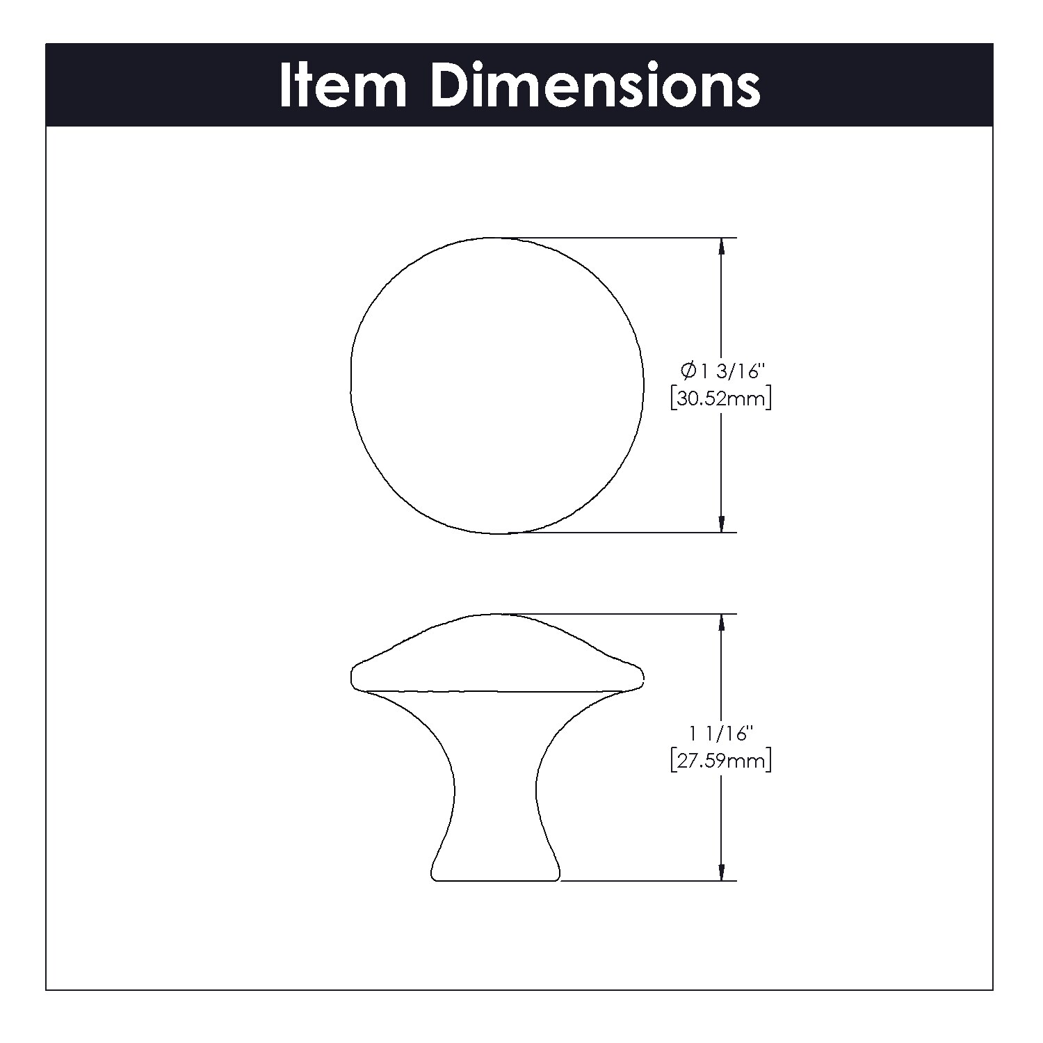 Hickory Hardware P2170-CH Cabinet-Knobs - View #4