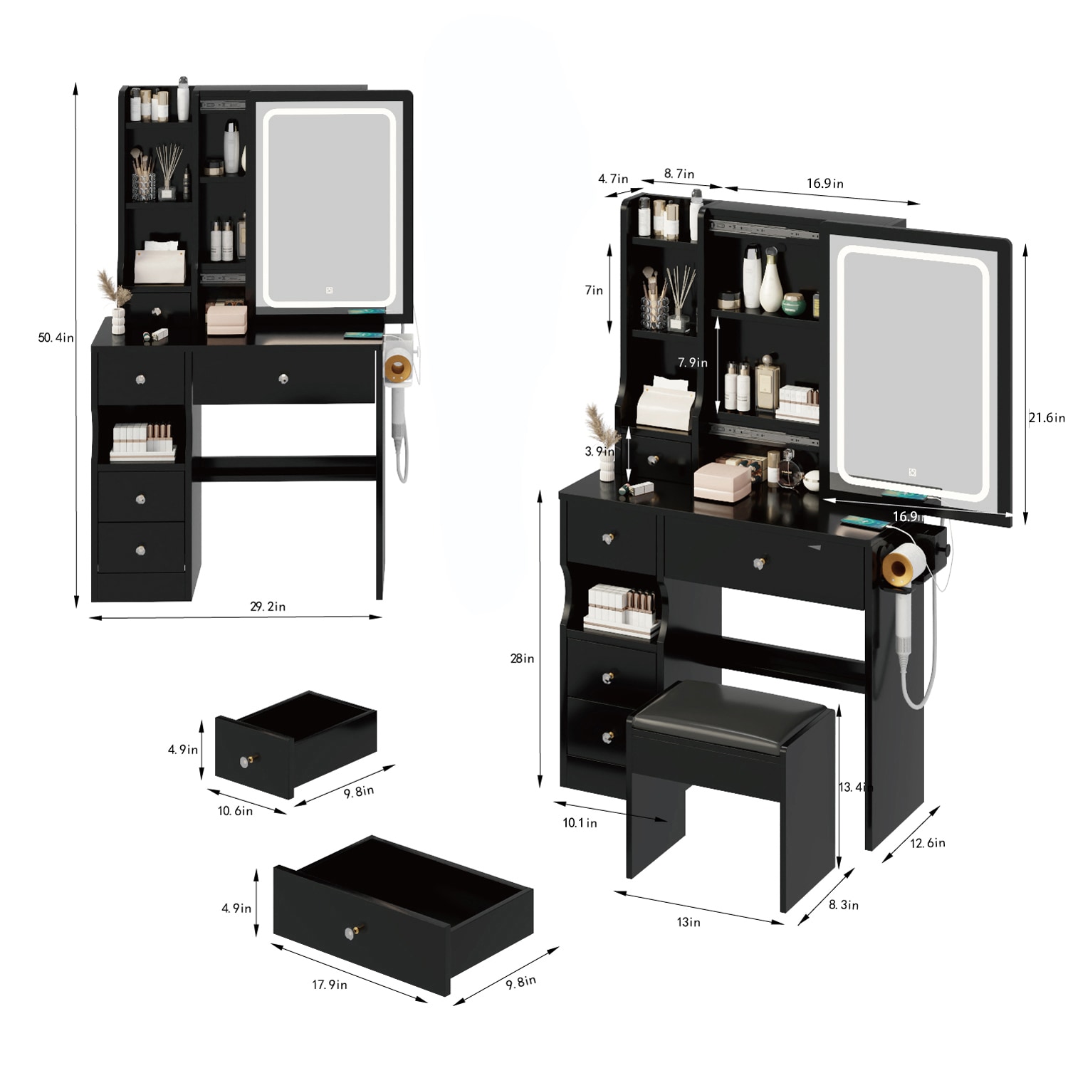 ToolCat PLP1-3-BHH Bedroom-Vanities - View #2