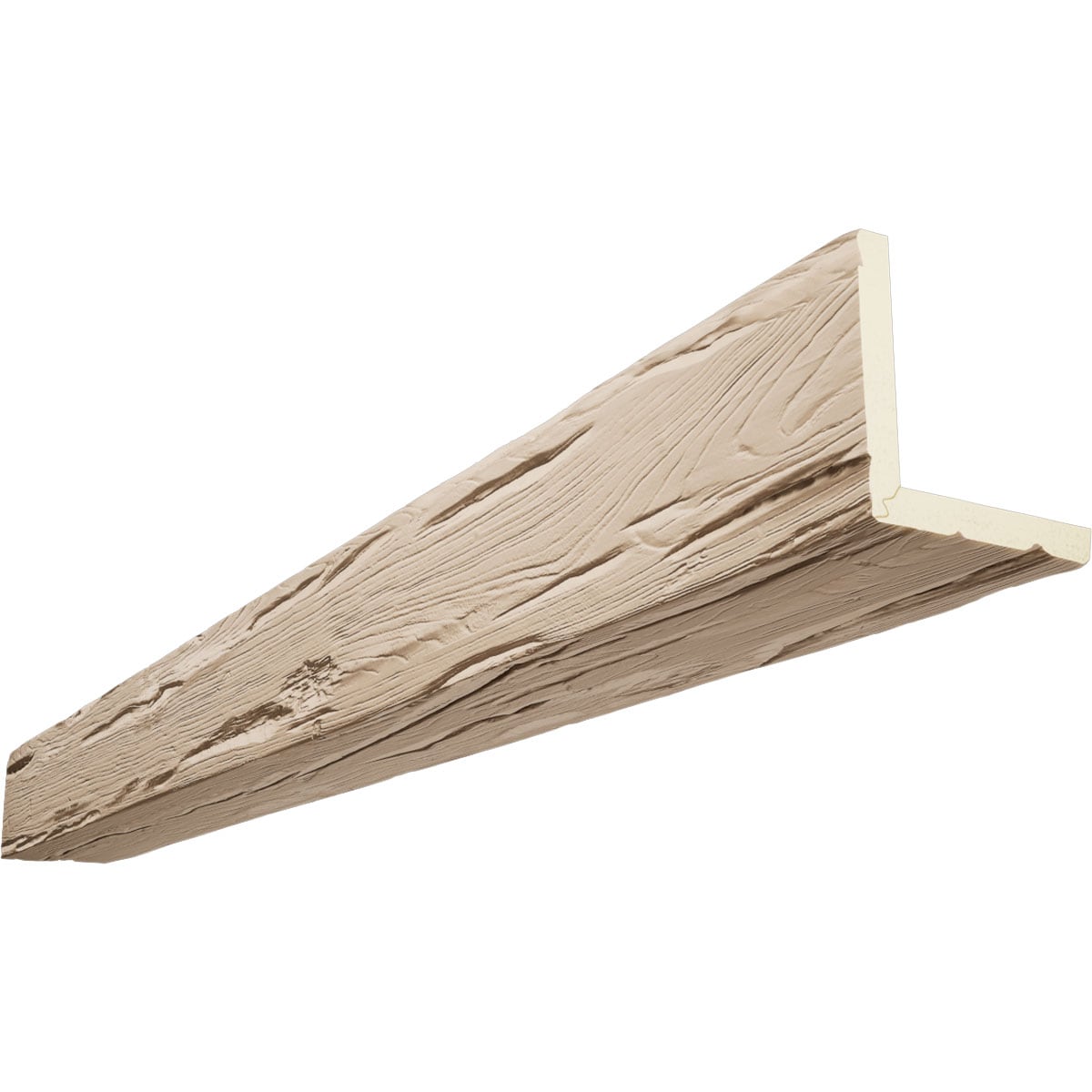 Ekena Millwork BMRW2C0060X080X192UN 1-in x 6-in x 16-ft Factory Prepped Unfinished Urethane L-Shaped Decorative Beam