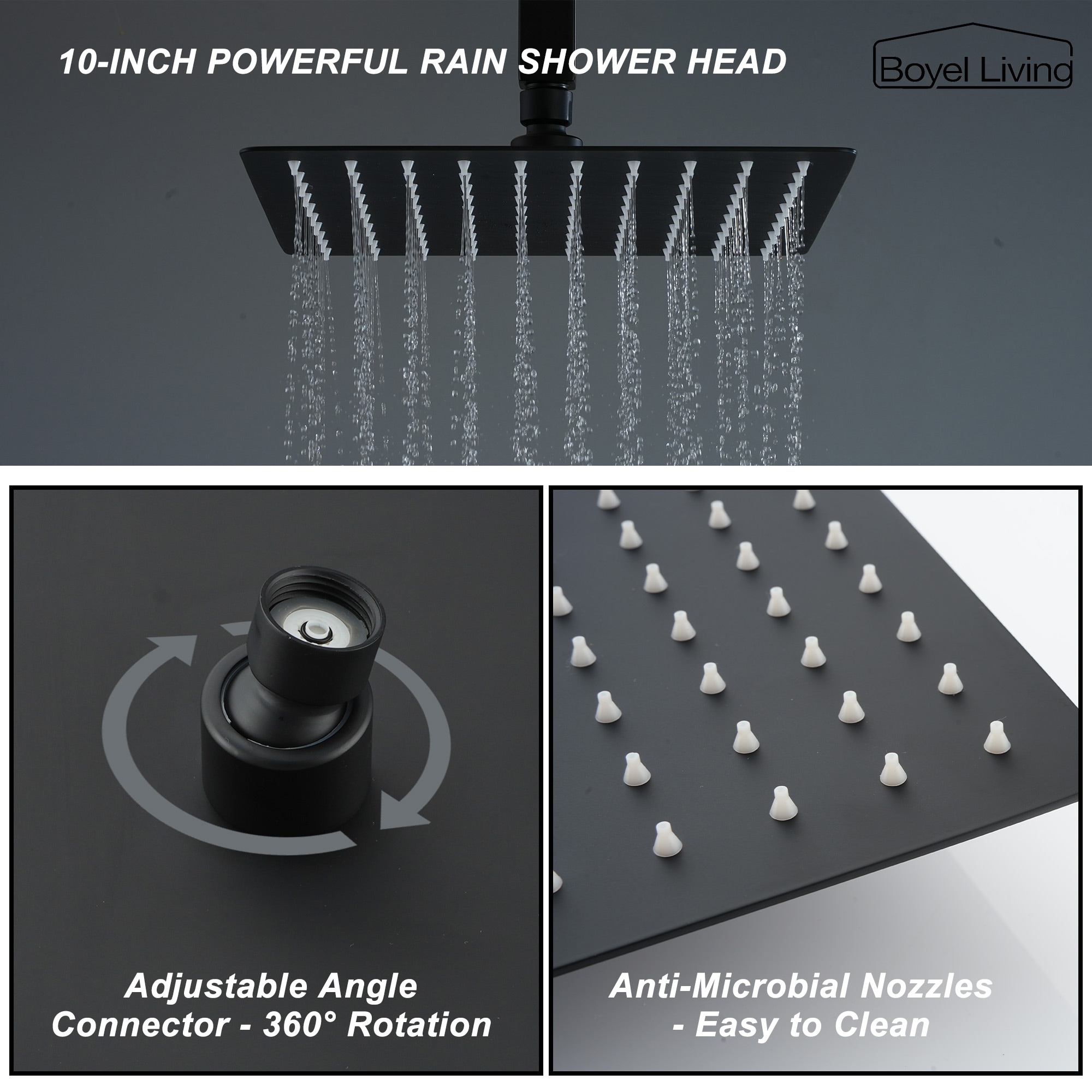 Clihome SMD-88017B-10 Showerhead-Bar-Panels - View #7