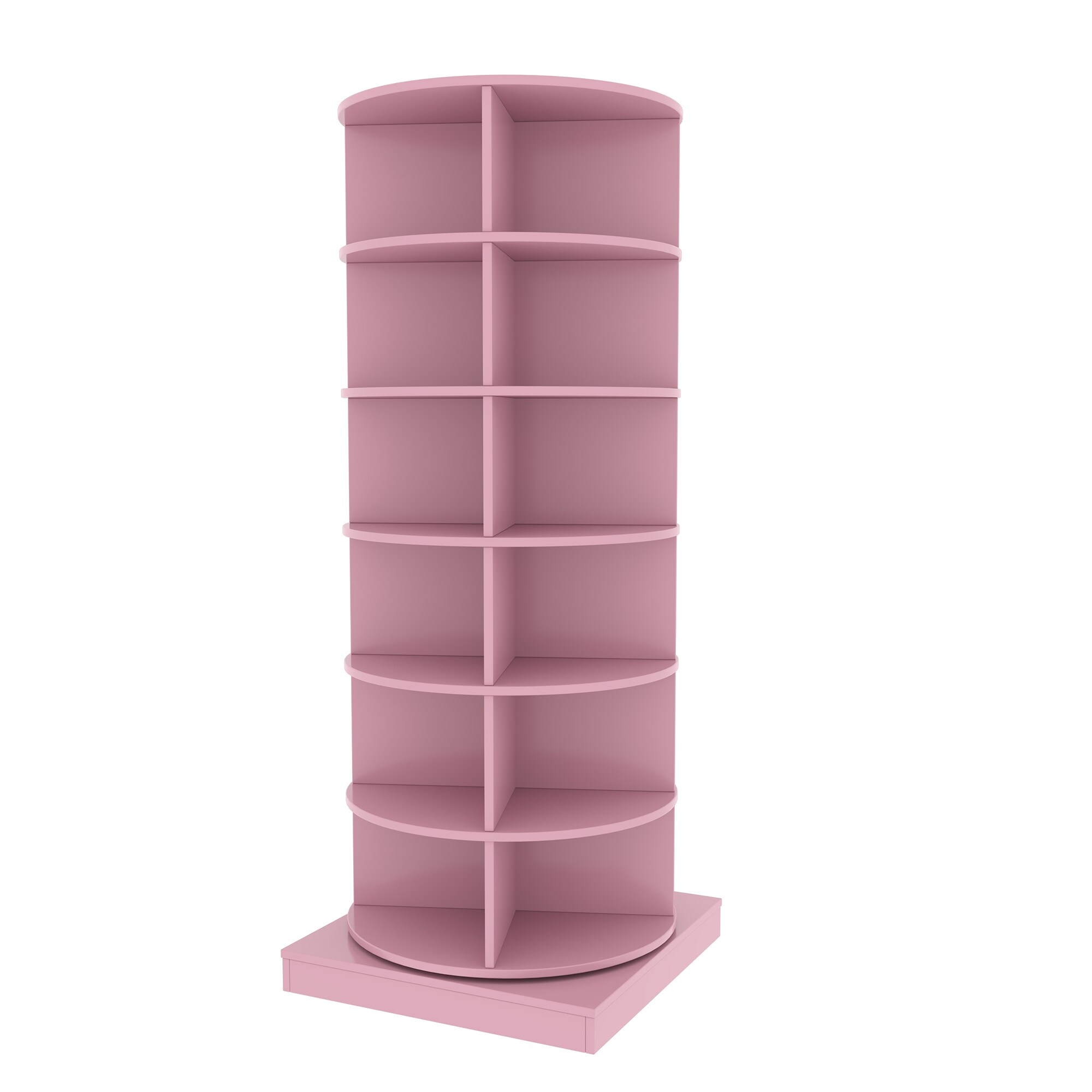 SINOFURN SYC080005PK 56.1-Inches H 6 Tier 24 pair Pink MDF Shoe tree tower