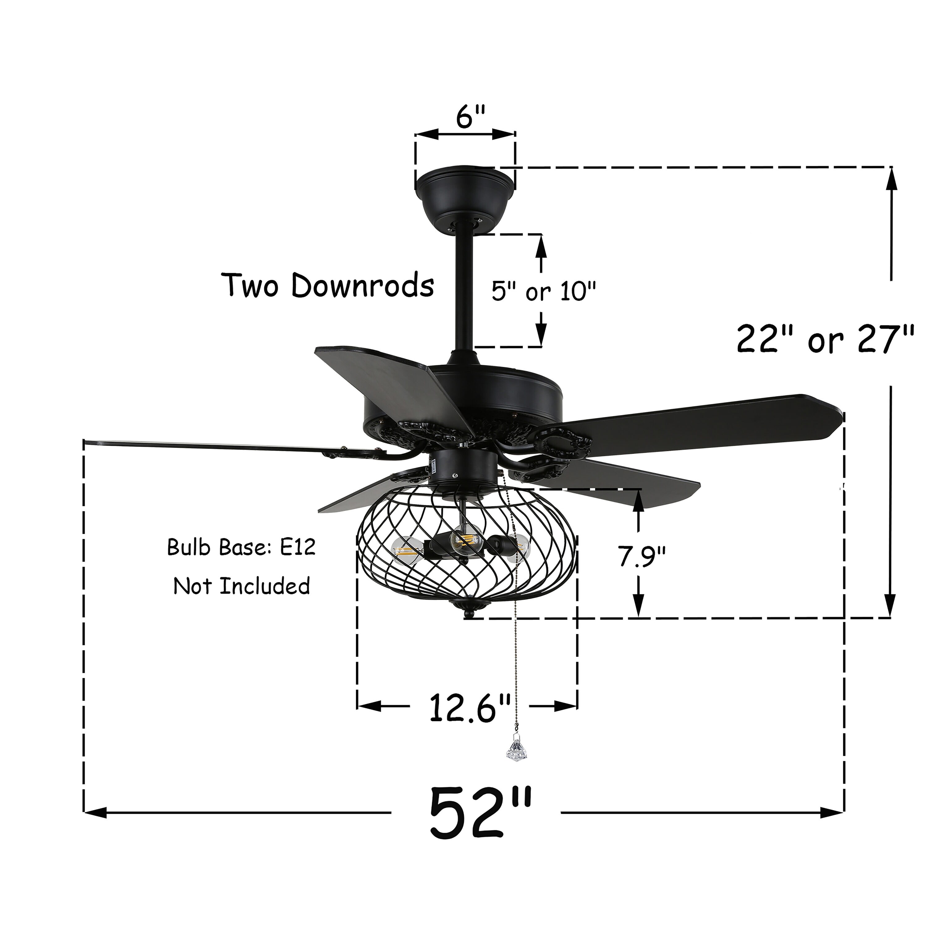 Cusp Barn BD2028-B-52 Ceiling-Fans - View #6