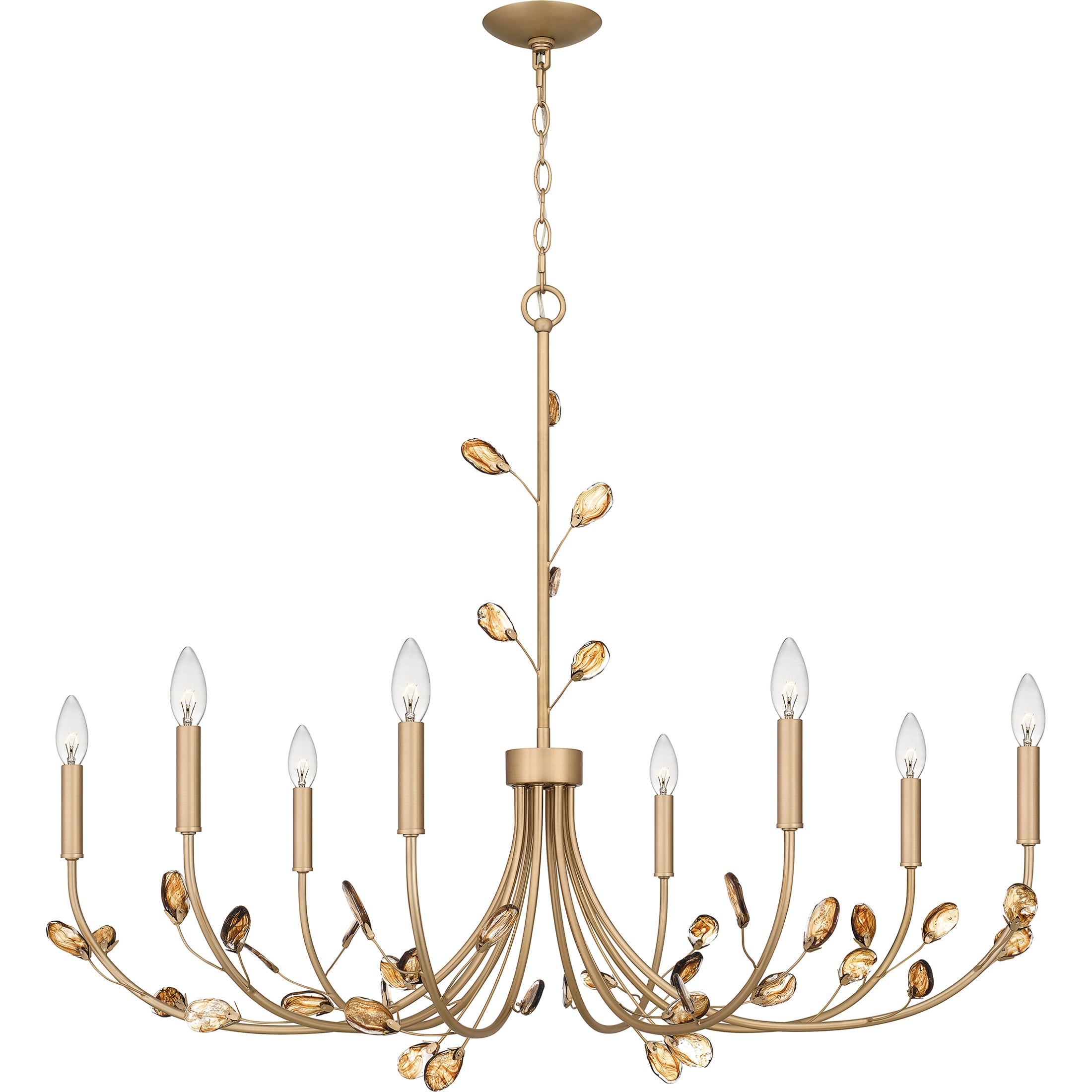Heiress Bronze Gold 8-Light Candle Style Chandelier
