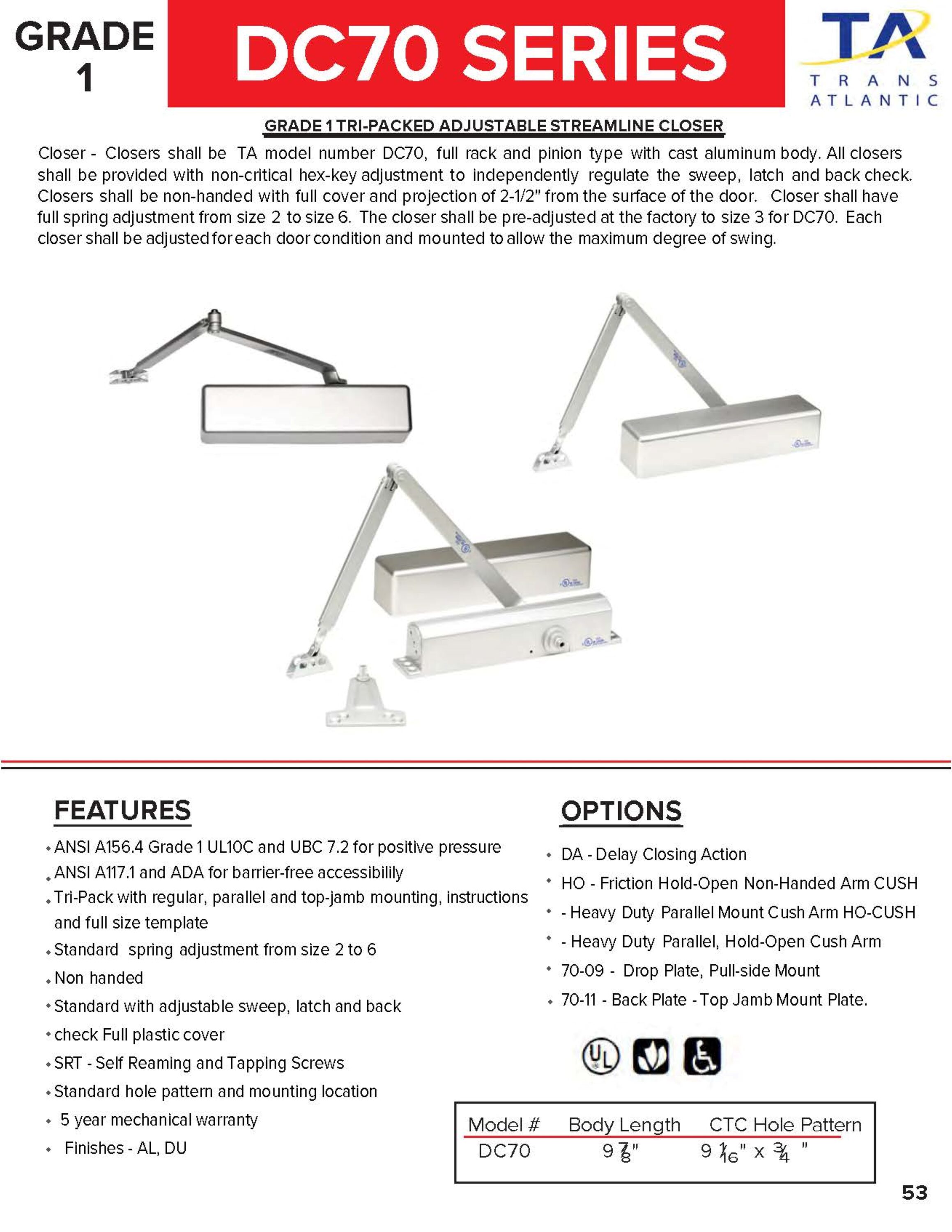 Global Door Controls DC-70BC-BK Door-Closures - View #8