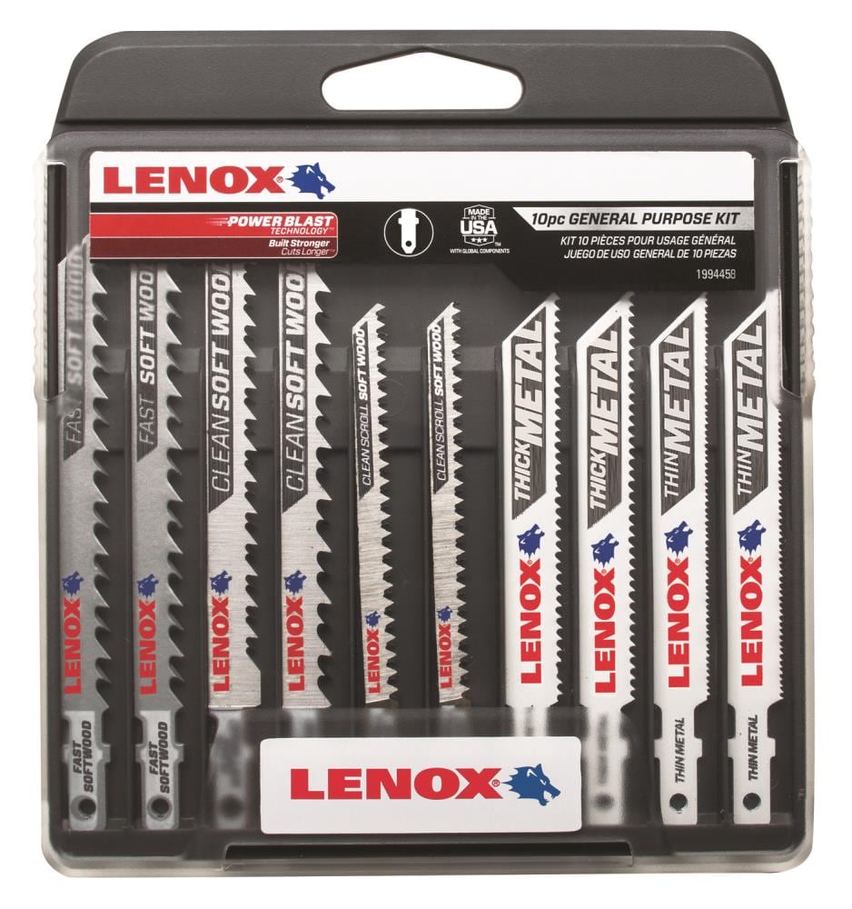 LENOX 1994458 Set T-shank Carbon; Bi-metal Blade Set (10-Pack)