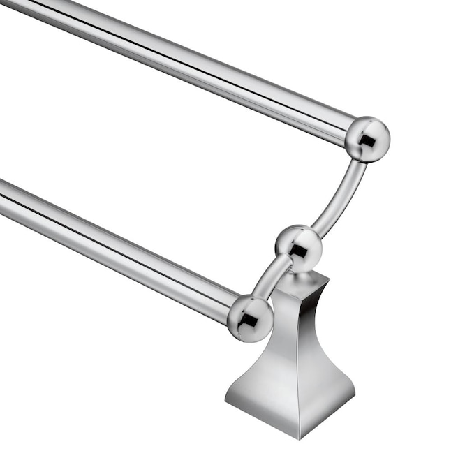 Moen Lounge 24-in Chrome Wall Mount Double Towel Bar Moen Lounge 24-in Chrome Wall Mount Double Towel Bar