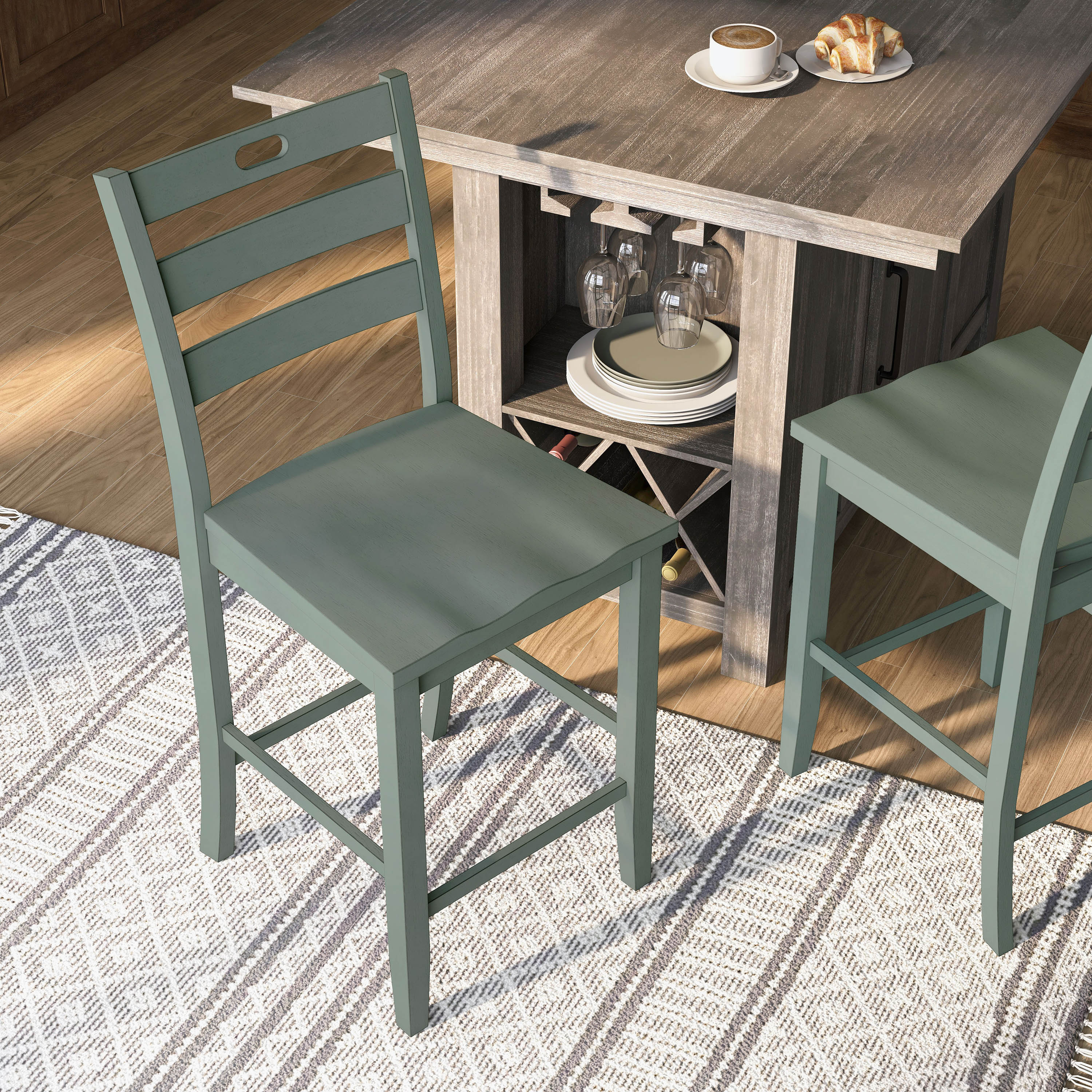 Furniture of America IDF-3126GR-PC Dining-Chairs - View #4
