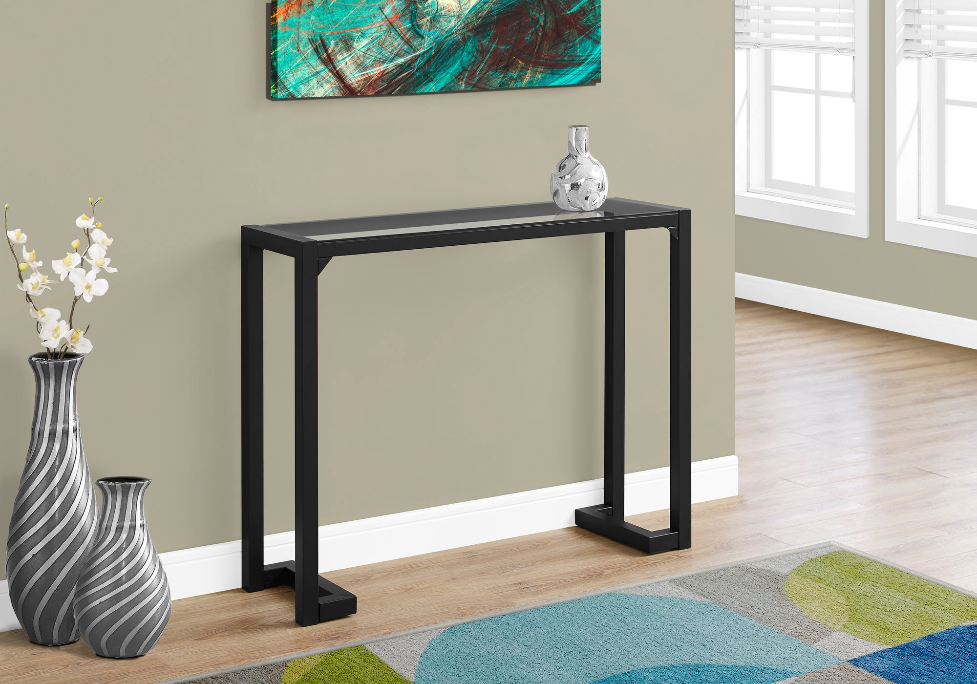 Monarch Specialties Modern Clear Glass Console Table in the Console ...