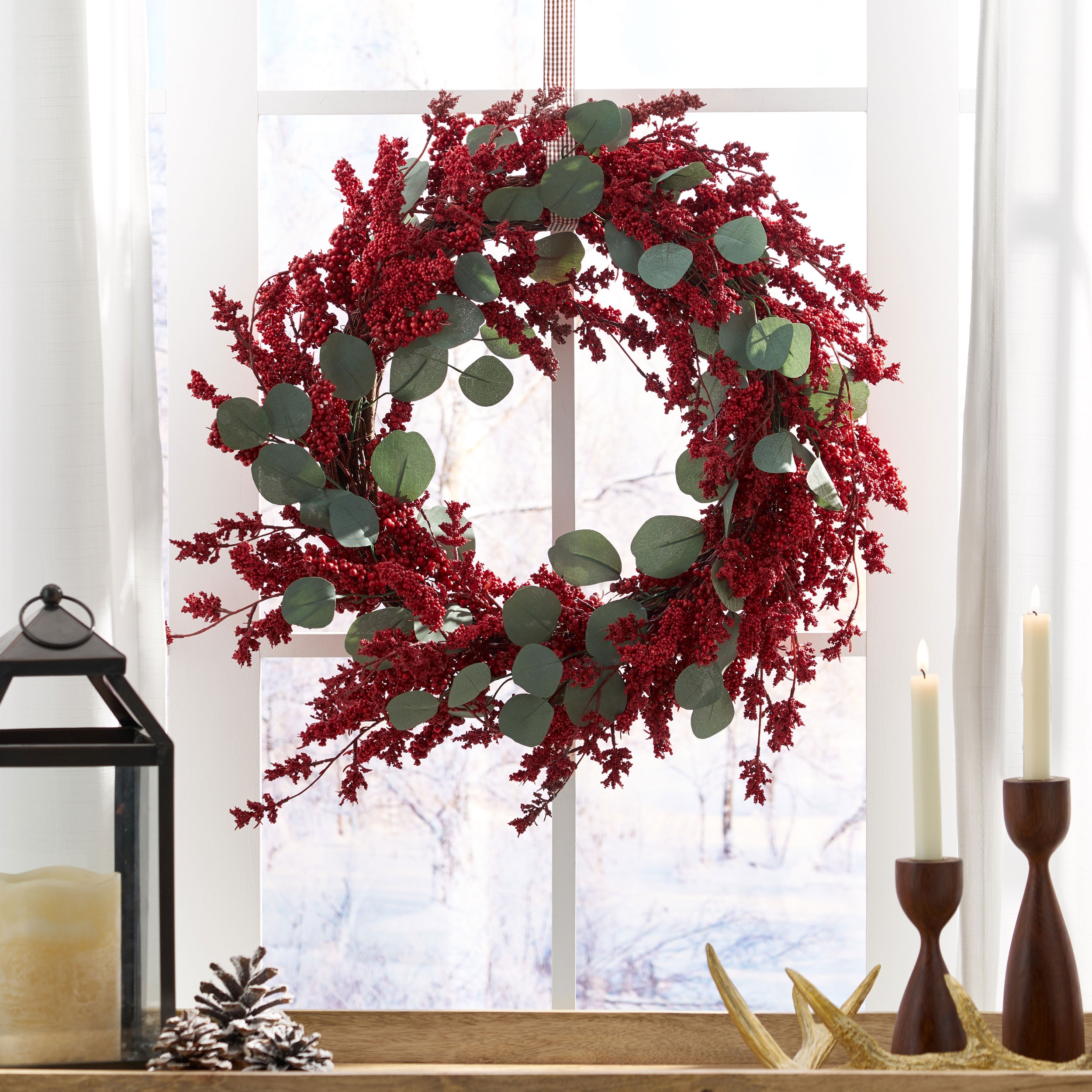 AAZJ NBC-CM73069 Artificial-Christmas-Wreaths - View #3