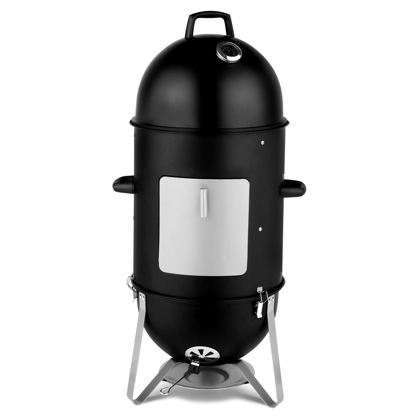 Winado LO1G57000849 Charcoal Smoker 18-in W Black Barrel Charcoal Grill