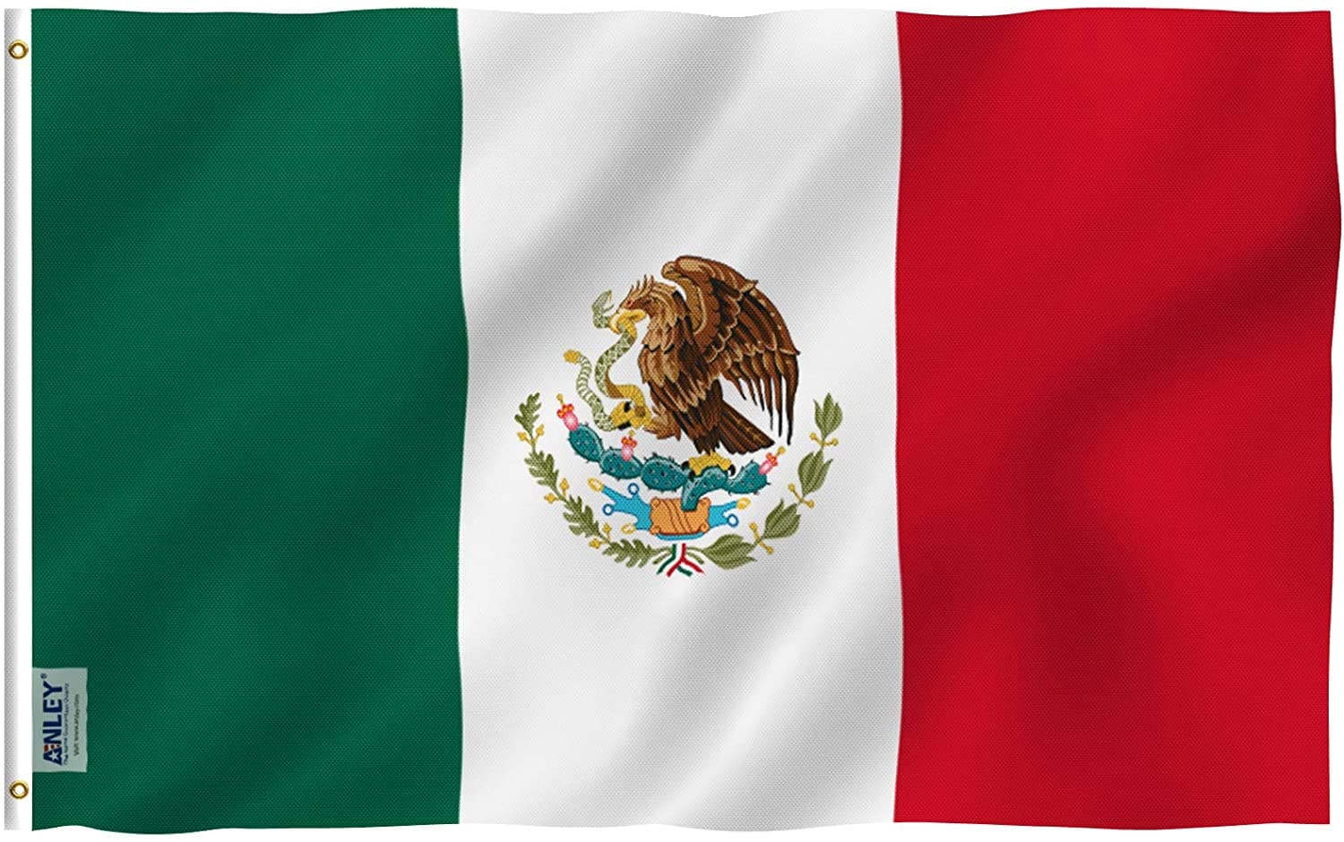 Descompostura texto Normal Anley Mexico Flag 5-ft W x 3-ft H International Flag in the Decorative  Banners & Flags department at Lowes.com