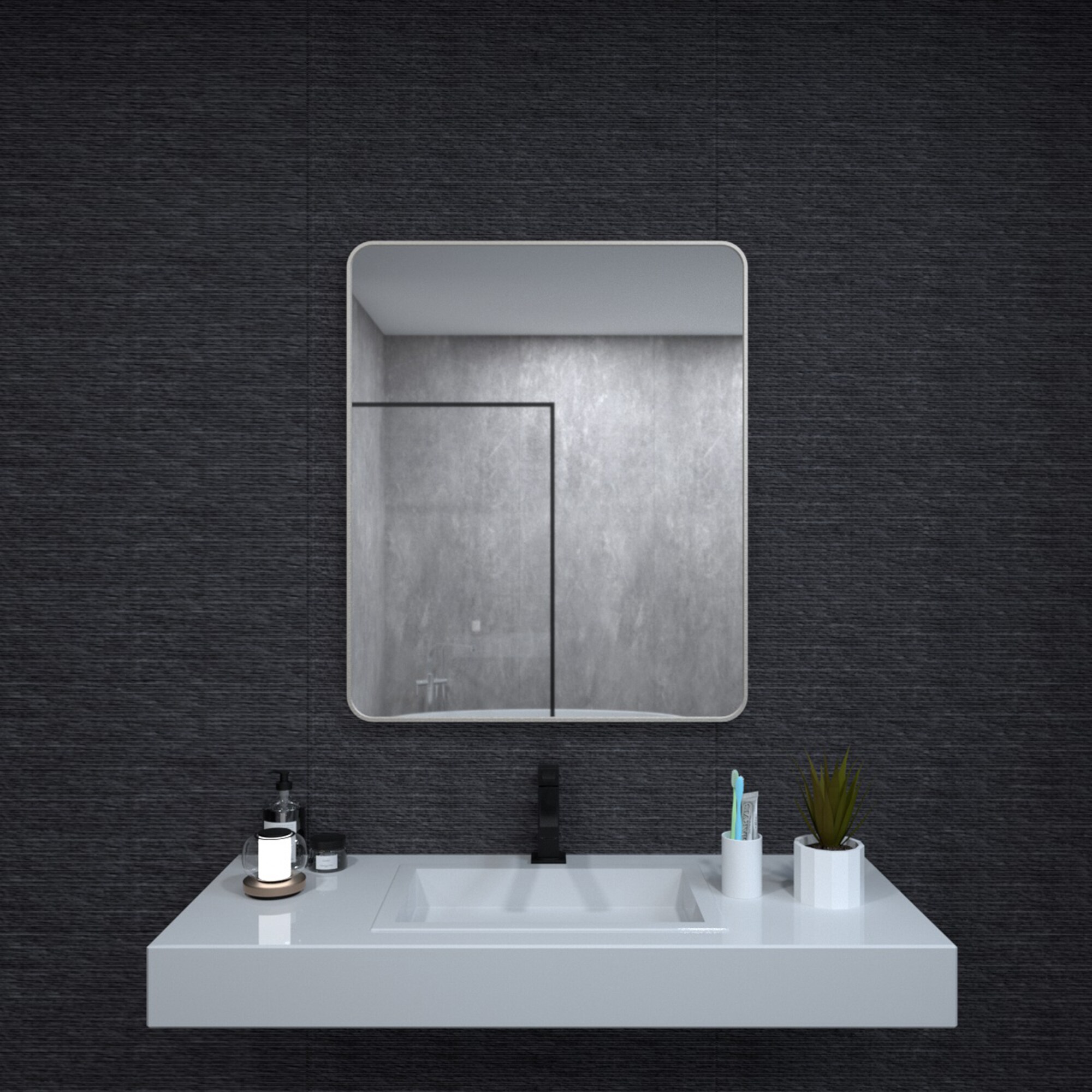 ExBrite FUBM3036BN Framed-Bath-Mirrors - View #7