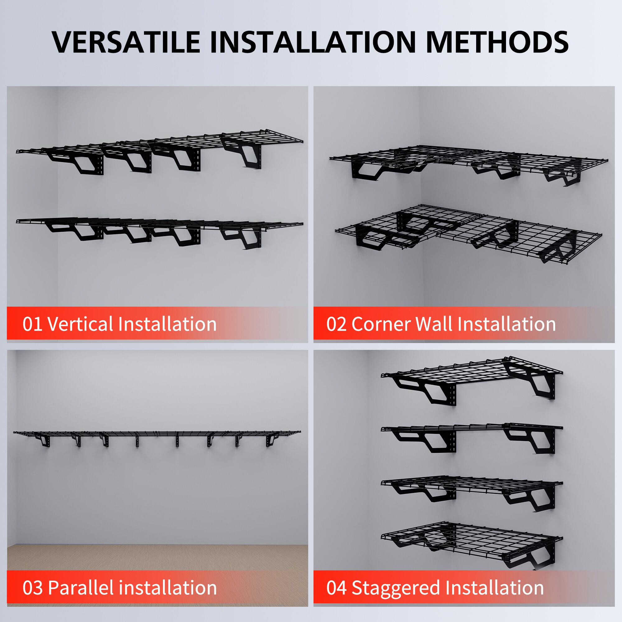 Shuntong SH-2X6-HM-02 Wall-Mounted-Shelving - View #5