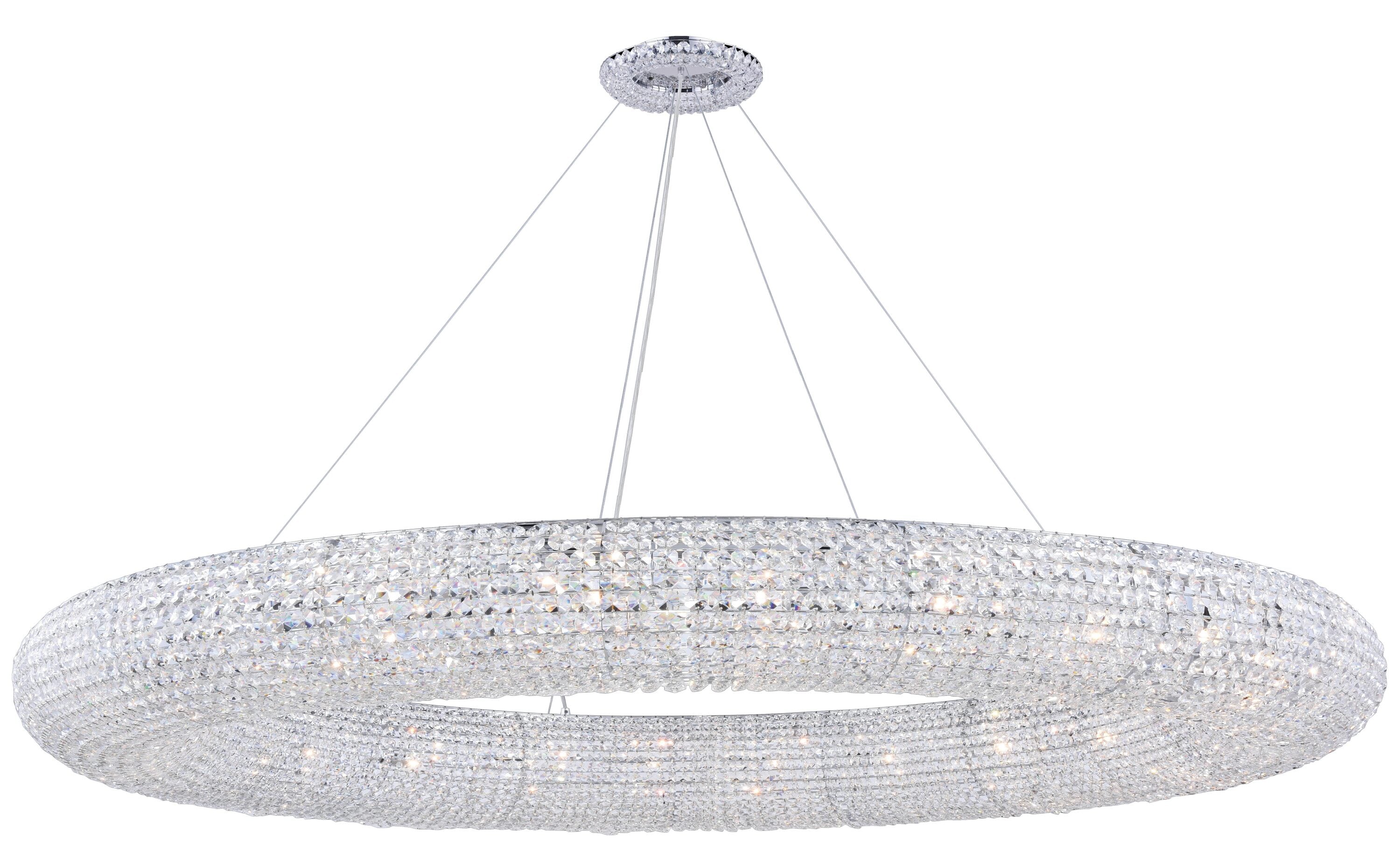 Elegant Decor HF6342G71CRC Home Furnishing 30 -Light Chrome Modern/contemporary Crystal For Use in Bedrooms, Dining Rooms, Foyers, Kitchens, Living Rooms Chandelier
